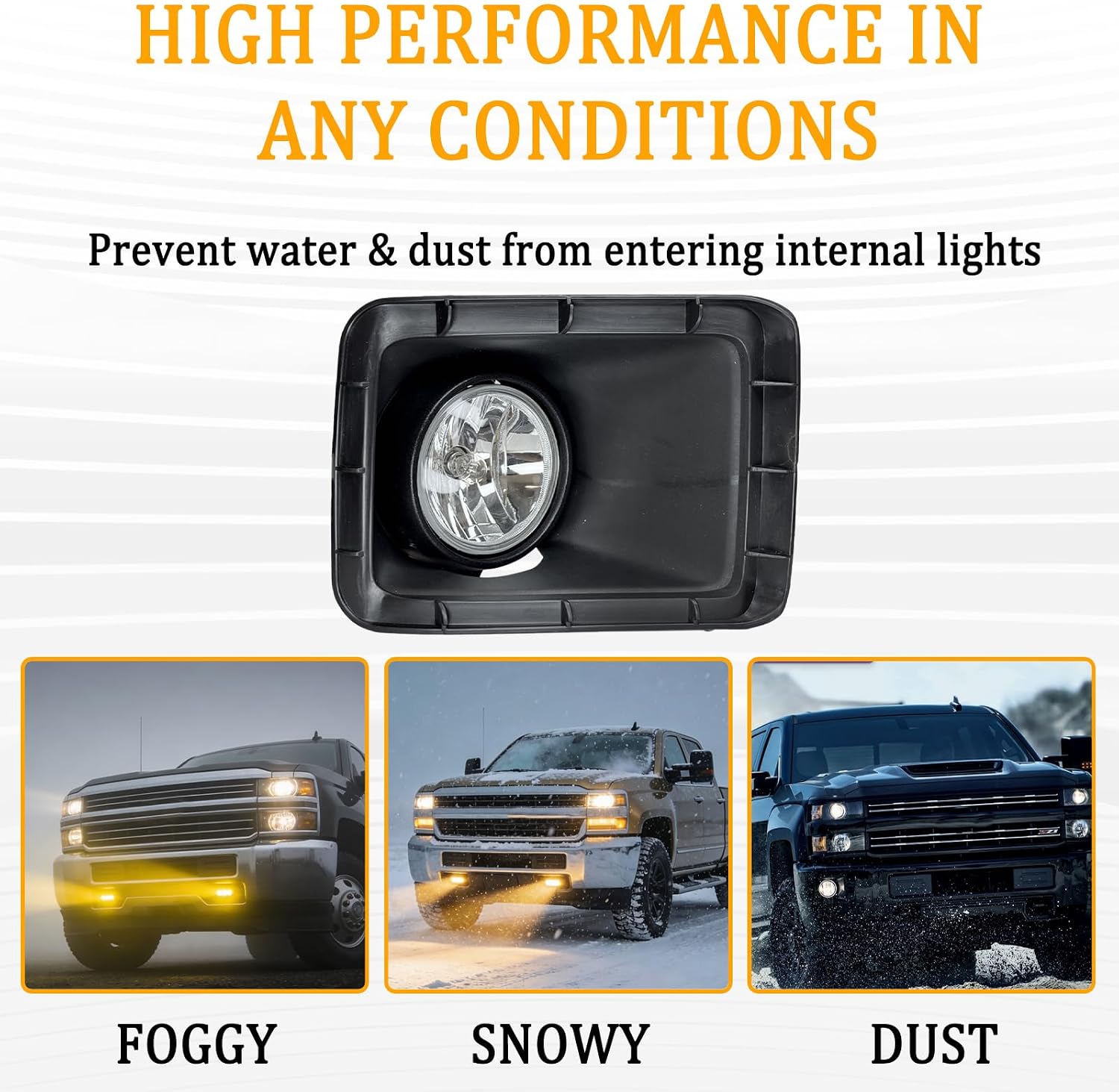 Fog Lamp Bezel For Silverado 2500HD 3500 2015-2018, Front Driver Left Fog Light 22978632