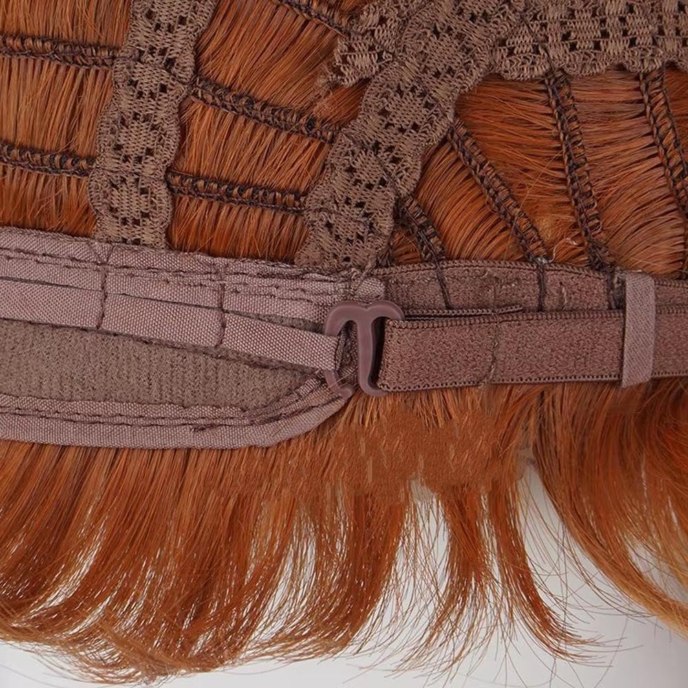 Haarpflege Perücke 30 Cm Kurzes Orangefarbenes Lockiges Haar Hitzebeständige Kurze Perücke