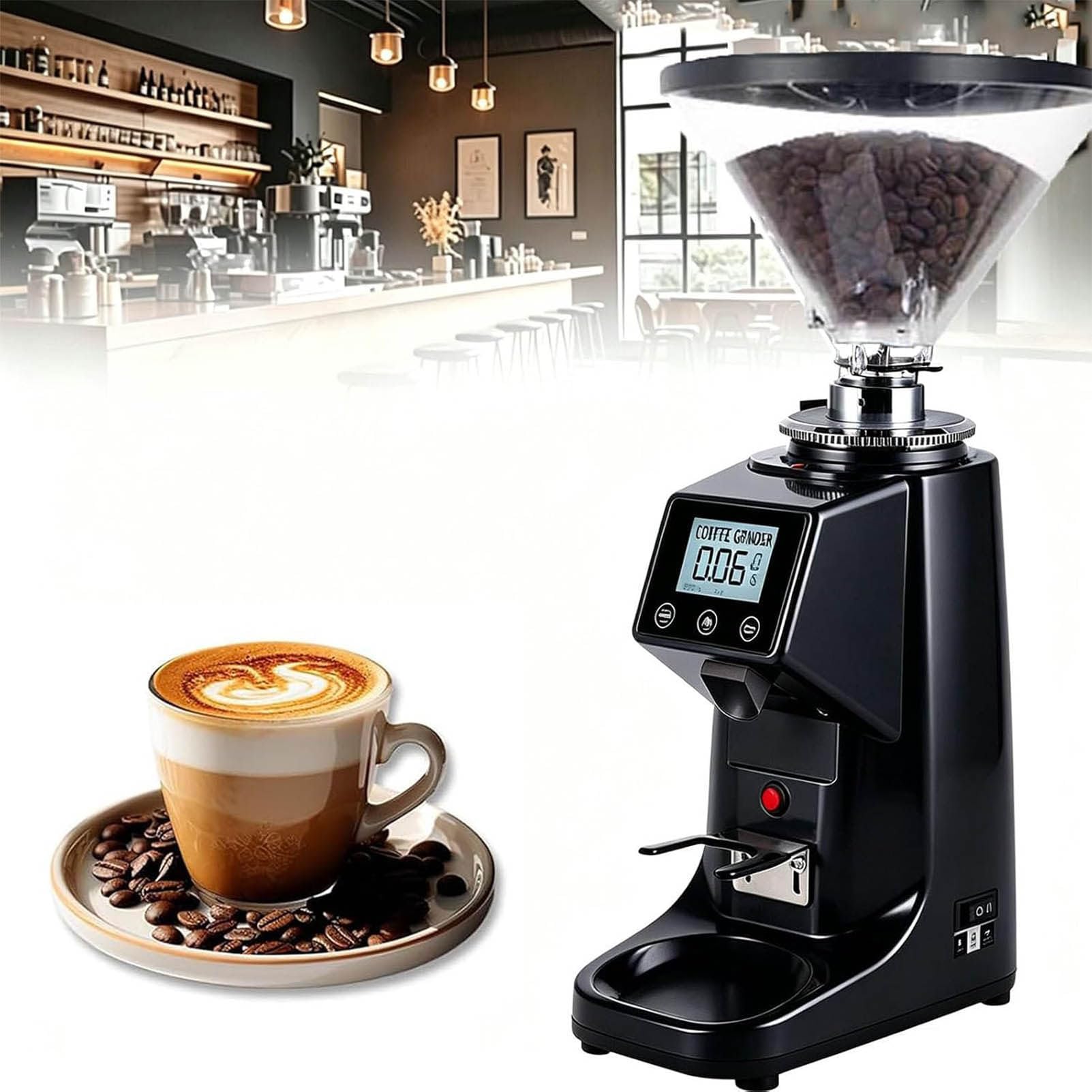 Macinacaffè espresso, smerigliatrice elettrica professionale black-500ml