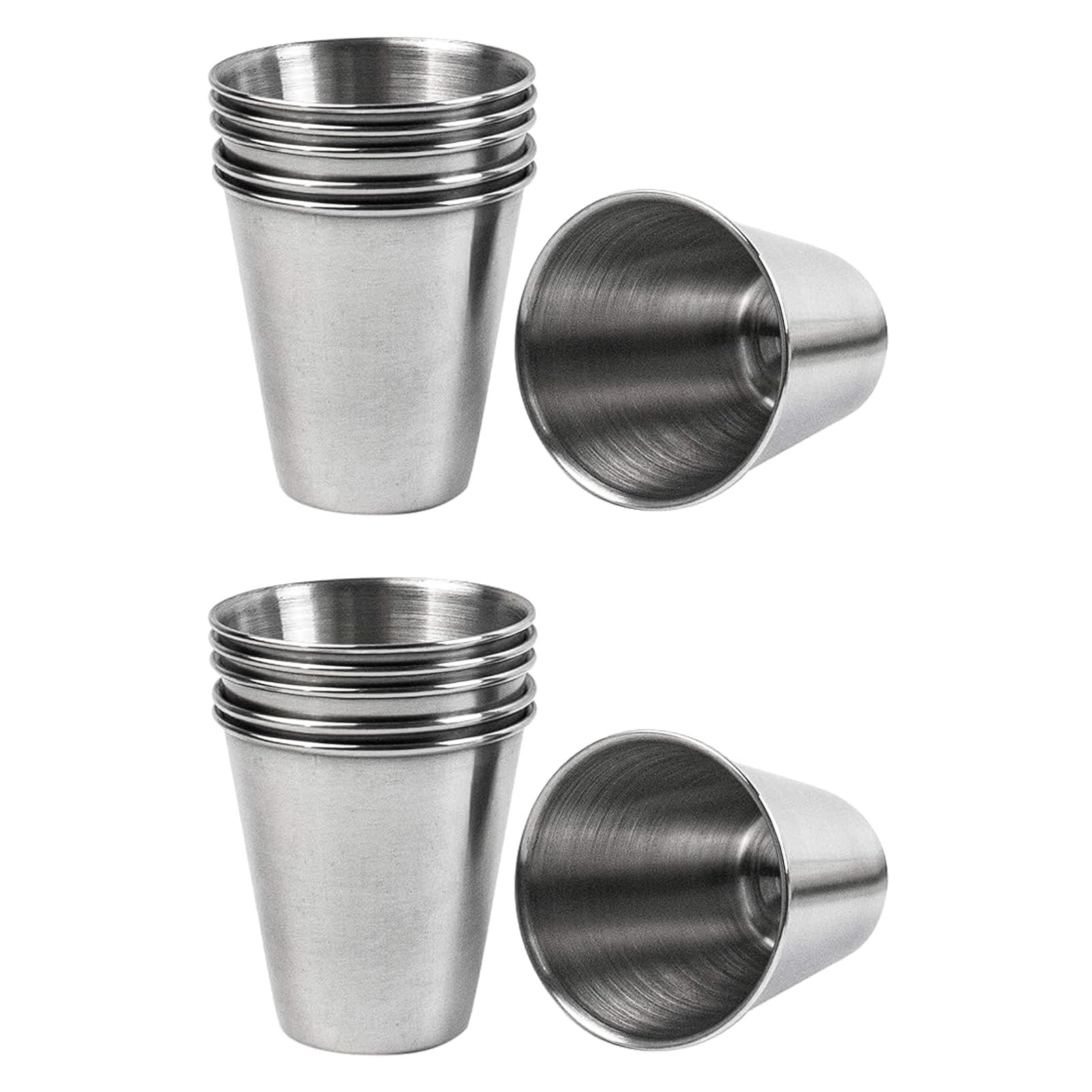 Mini vasos de chupito de acero inoxidable, juego de vasos de chupito de whisky de 10.1 onzas líquidas, vaso de chupito para café expreso, recipiente para el hogar, bar, viajes, fiesta (30 ml)