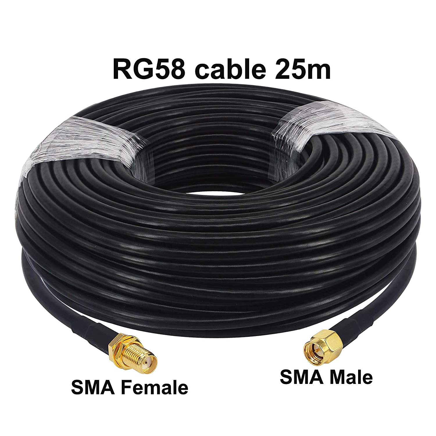 Cavo Antenna WiFi RG58 25M SMA Maschio a SMA Femmina Cavo Jumper Coassiale 50 Ohm per 2G 3G 4G LTE Antenna WiFi a bassa perdita Router LAN wireless Uso della radio RF GPS
