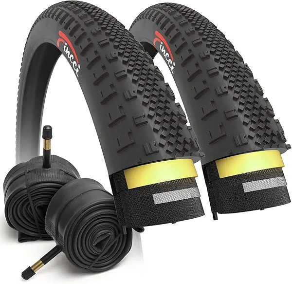 Fincci Gravel 700x38c Bike Tire with 700c Bike Tube - Foldable Kevlar 40-622 700x38c Bikes Tire with 1mm Antipuncture Resistant for 700c Wheelset for Electric, Road, MTB, Mountain, Hybrid Bicycle