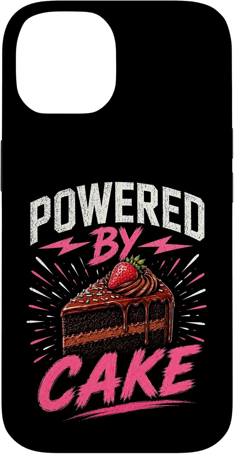 Funny Cake Saying Humor Joke Gag Powered By Cake Case for iPhone Air image 4