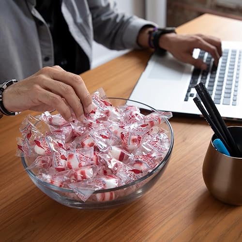 Miniatura 4 de Mentas suaves de caramelo de menta a granel, envueltas individualmente con logotipo de pájaro rojo, hechas con 100% azúcar de caña y aceite de menta