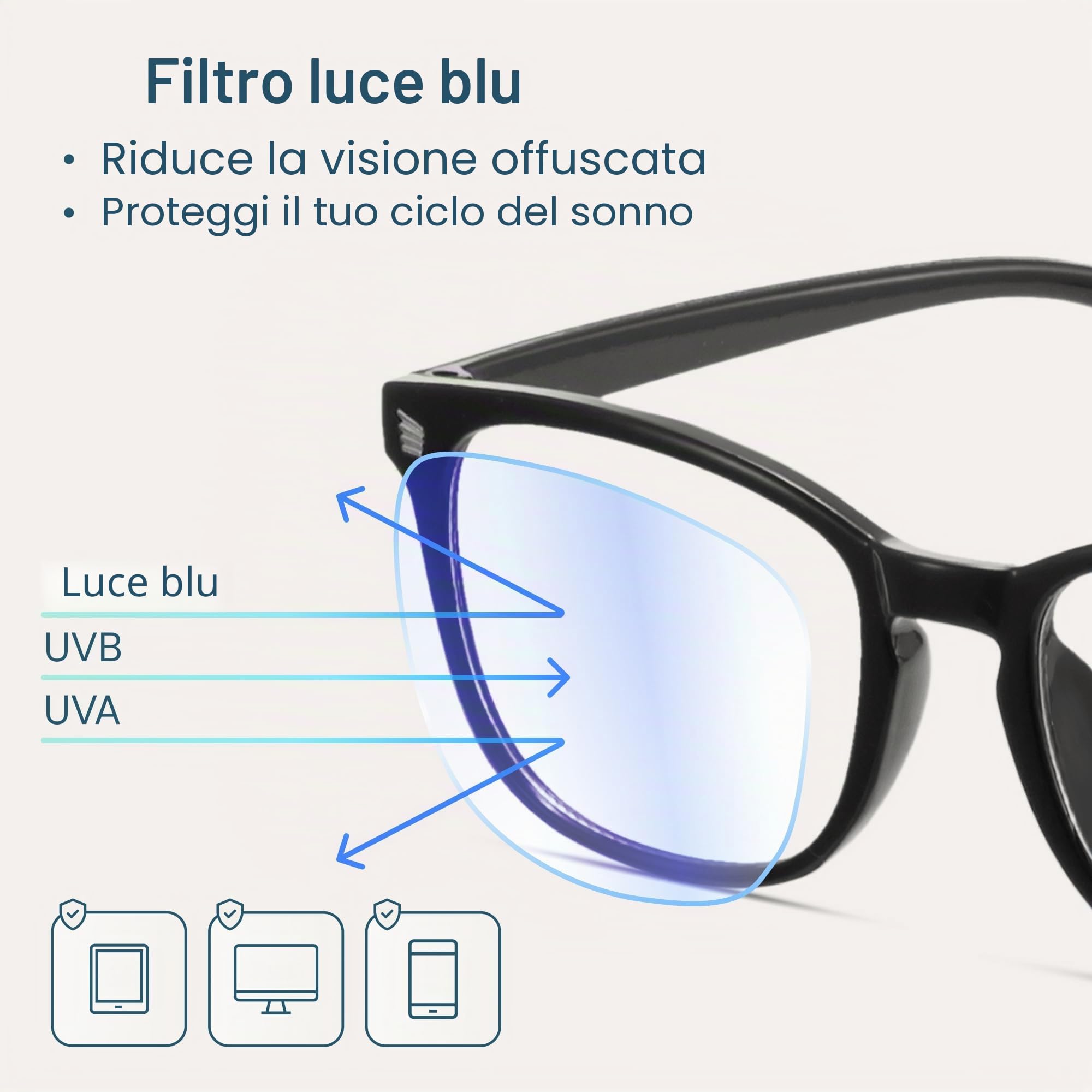 GaoyeGlasses Occhiali da gioco antiradiazione UV per computer, bloccano il blu, stile fashion, compatibili con donne e uomini (nero brillante), trasparenti, M