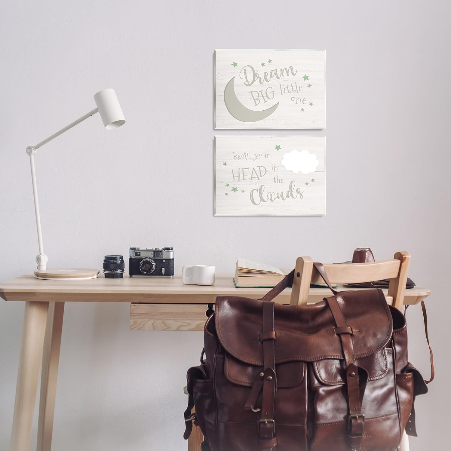 Stupell Industries Nursery Dreams Quotes 2pc Wall Plaque Art Set Design by Natalie Carpentieri, 14 x 11