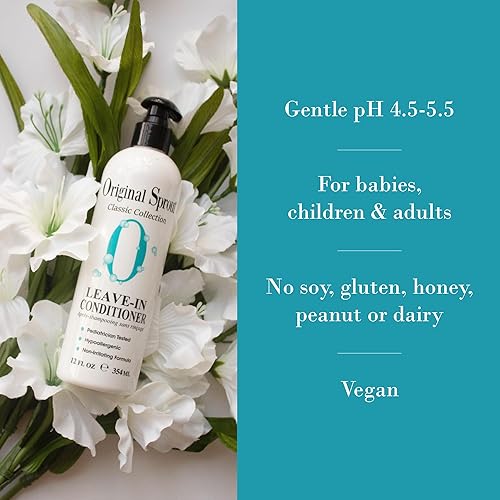Miniatura 7 de Original Sprout Acondicionador sin enjuague para cabello seco dañado, desenredante de cabello, acondicionador sin enjuague de natación para