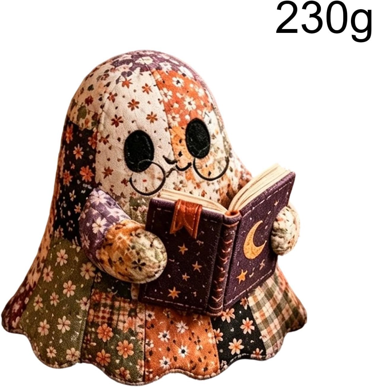Patchworks Ghost Halloween DIY Craft Kit Handmade Decor | Cute Ghost Sewing Art Diy Kit With Pre-Cut Fabric Accessories, Patchworks Diy Kit Halloween Decor Project For Adult Beginners