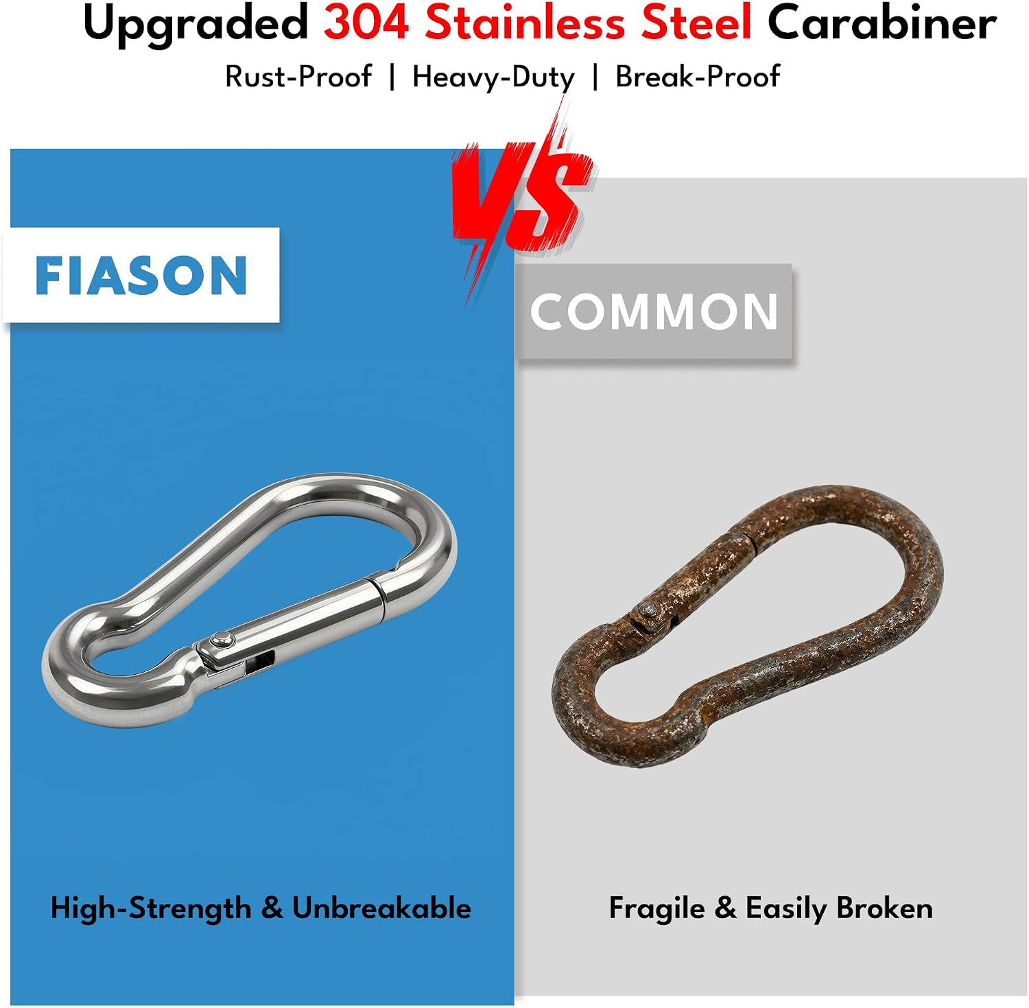 5 FT Stainless Steel Flag Pole Kit, Heavy Duty Metal 360° Tangle-Free Rings, 304 Stainless Carabiners, 2-Position Mounting Bracket (1 Pack, Black, Without Flag and Hose Clamps)