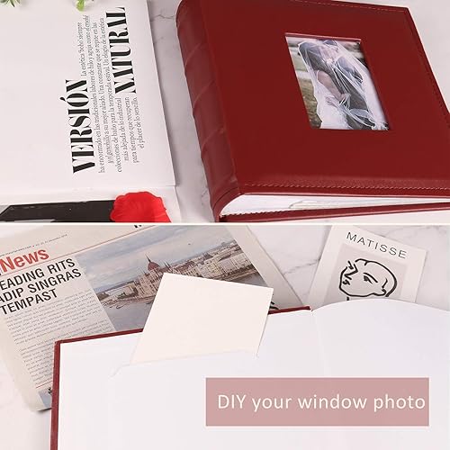 Miniatura 4 de RECUTMS Álbum de fotos de 4 x 6 pulgadas, 200 ranuras de fotos, páginas de papel blanco, álbumes de fotos pequeños, regalos personalizados para San
