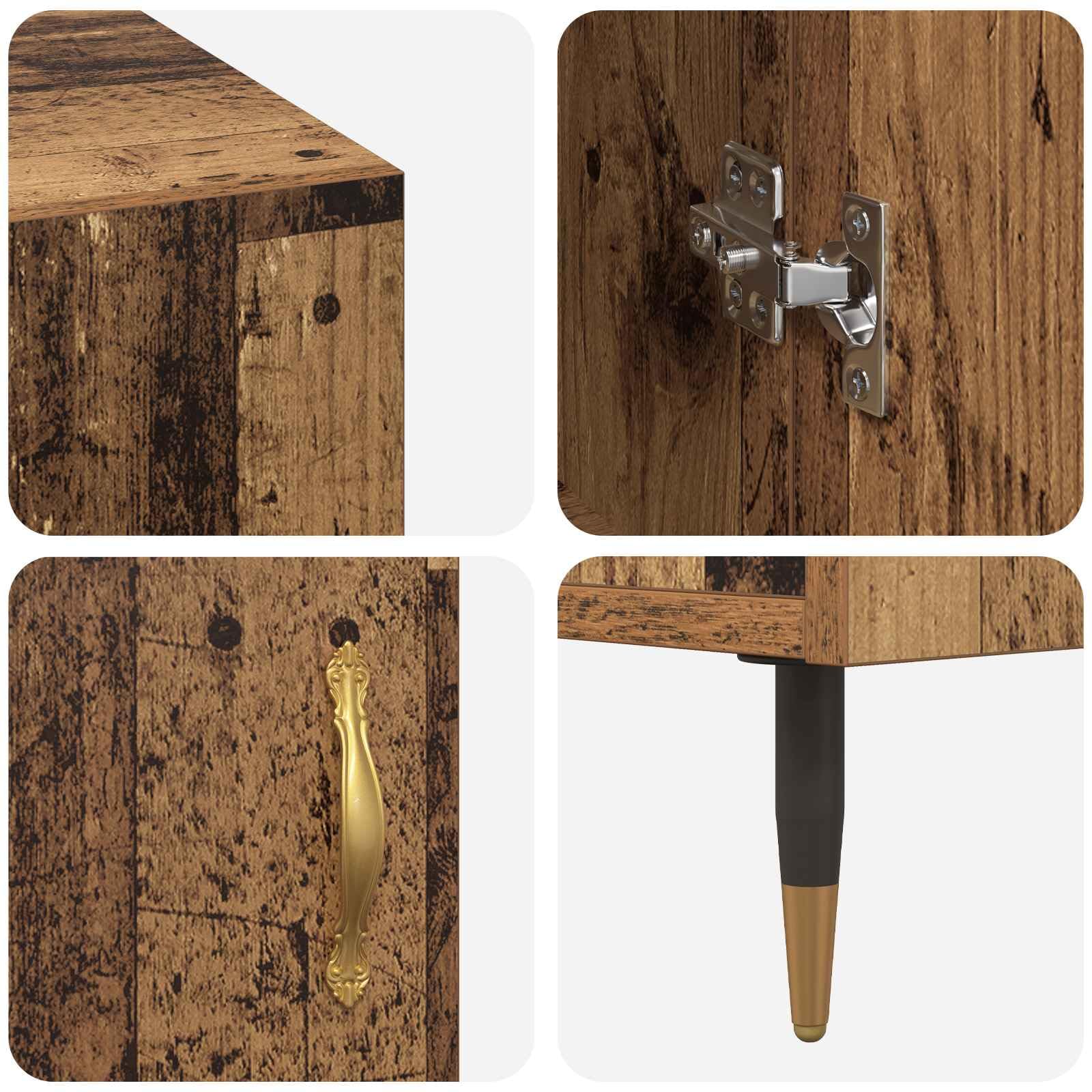 Scrivania con scaffale, in legno anticato, 140 x 50 x 75 cm, stile industriale, postazione di lavoro in legno, stabile tavolo da ufficio con ripiano per organizzazione e look moderno