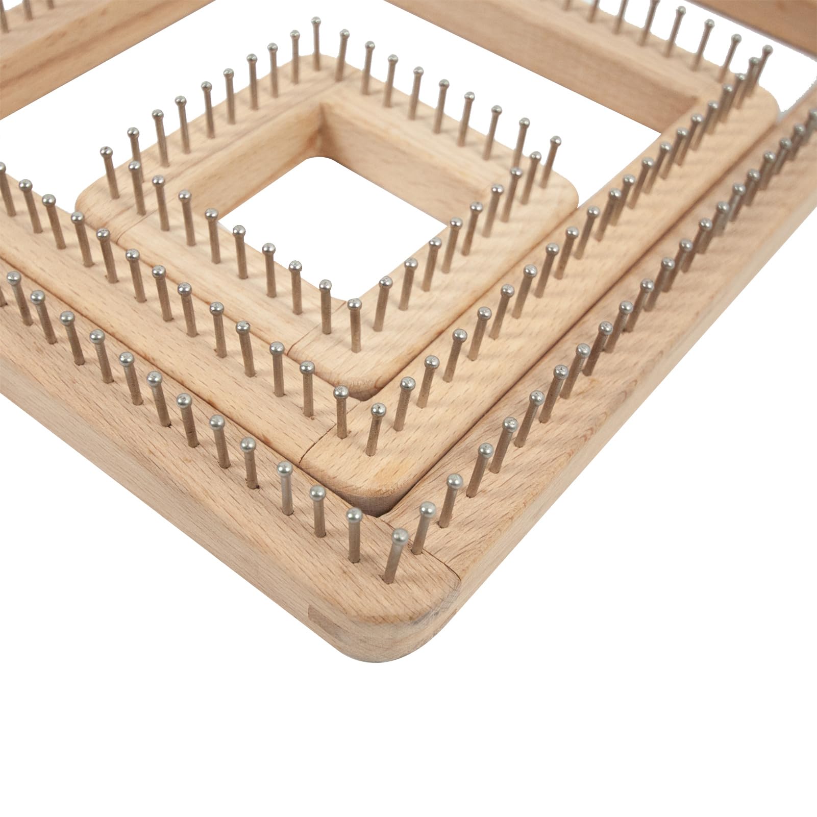 Telaio Quadrato Fai da Te, per lavori a Maglia, in Legno, per Realizzare tappetini, Sciarpe, Cappelli, Guanti, Sciarpe, Calze, per Maglieria, Regalo per Principianti a Maglia, Bambini