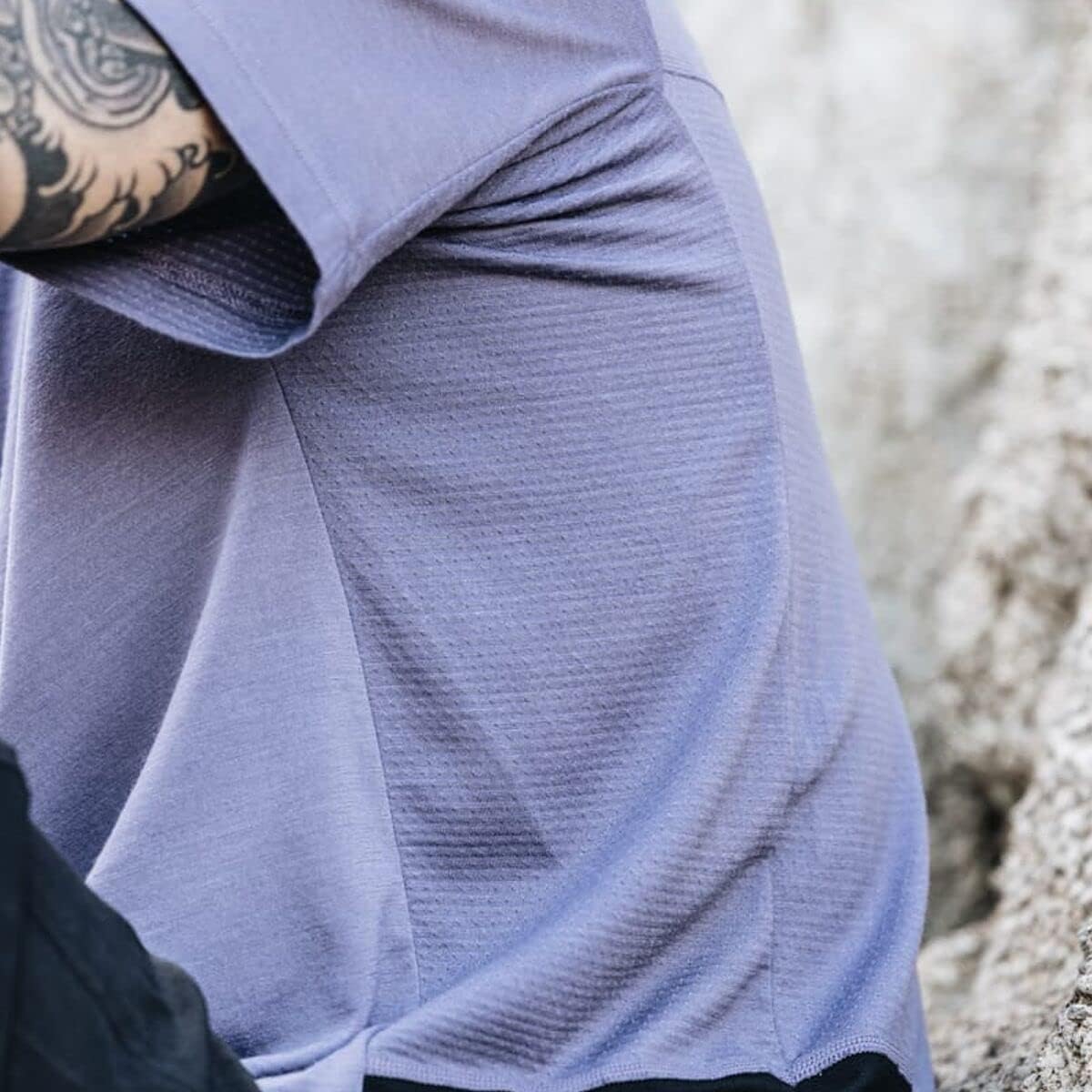 Tarn Merino Shift T-Shirt - Men's Thistle/Black, S