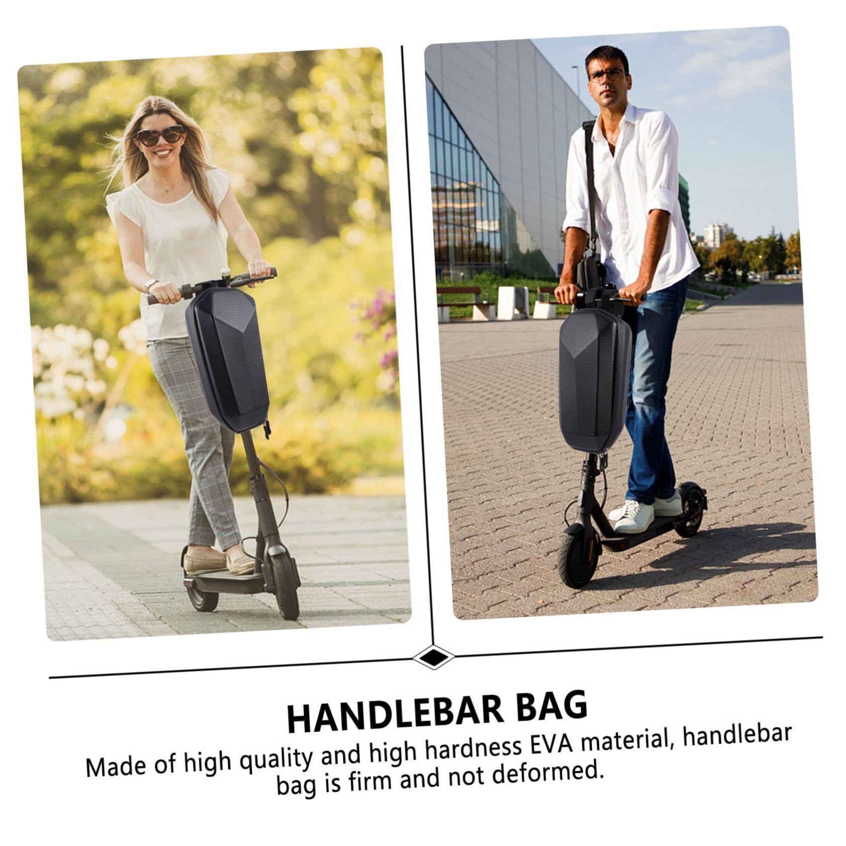 Bolsa para Patinete Eléctrico, Bolsa Frontal de Eva , Fácil de Instalar, para Manillar de Bicicleta y Uso Diario