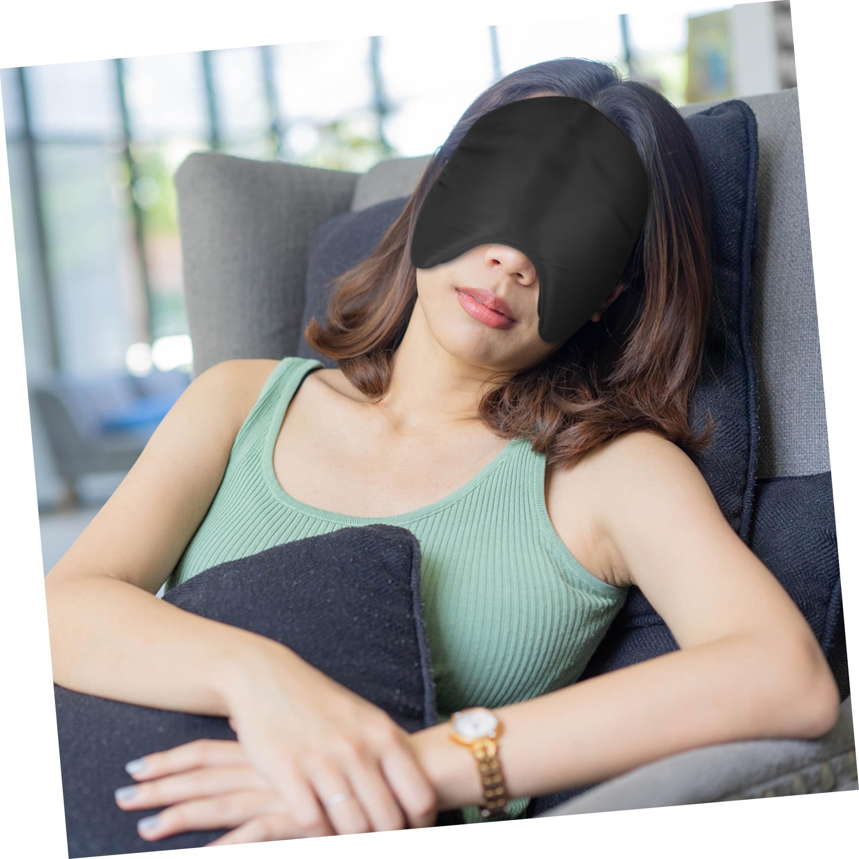 Maschera per Occhi per Dormire in Seta e Cotone Rosa, Leggera | Hotel e Viaggio, Copertura Morbida a Doppia Faccia, Mantiene Trucco Intatto