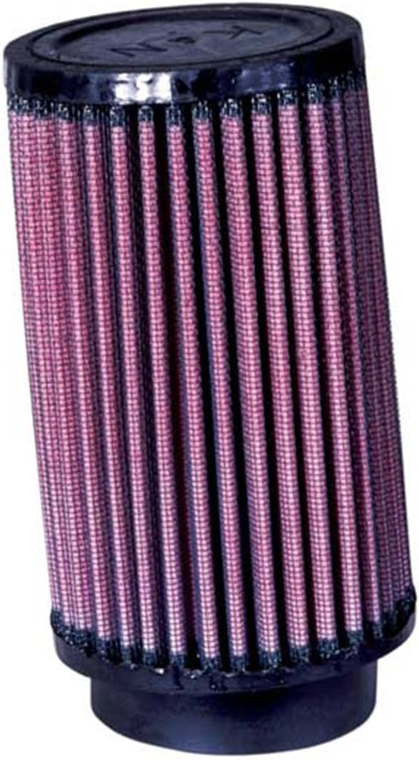 K&N Universal Clamp-On Air Intake Filter: High Performance, Premium, Washable, Replacement Air Filter: Flange Diameter: 2.5 In, Filter Height: 6 In, Flange Length: 1 In, Shape: Round, RB-0720, black