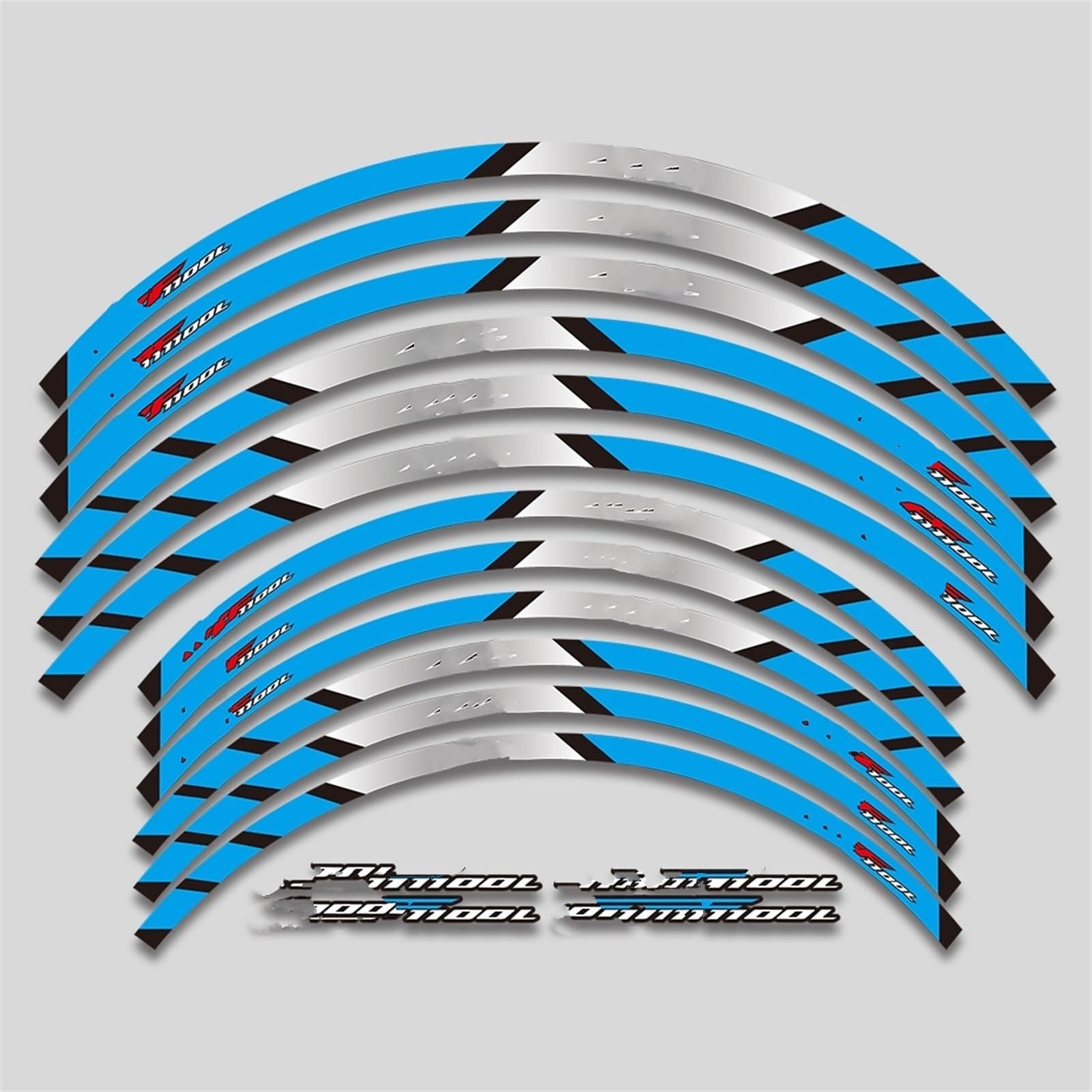 Motorcycle Wheel Sticker Tire Reflective Stripes Stickers Rim Decal for CRF1100L for Africa-Twin Crf 1100L Decorative(Color6)