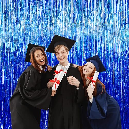 Miniatura 141 de GOER - Cortinas de tiras metálicas/oropel para fiestas, telón de fondo para fotos, cumpleaños, graduaciones, decoraciones y Año Nuevo, de 6.4 x 9.8