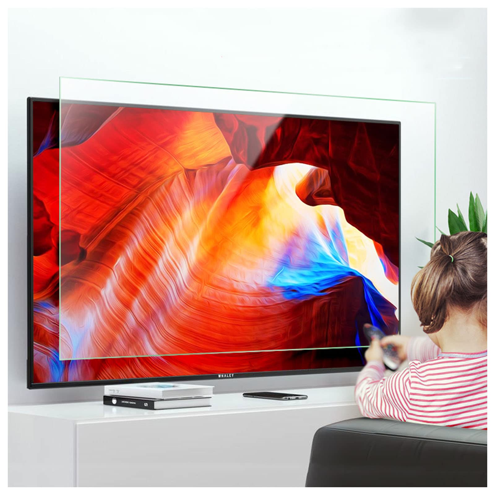 Protecteur d'écran TV anti-lumière bleue et anti-reflet LCD LED 40 pouces