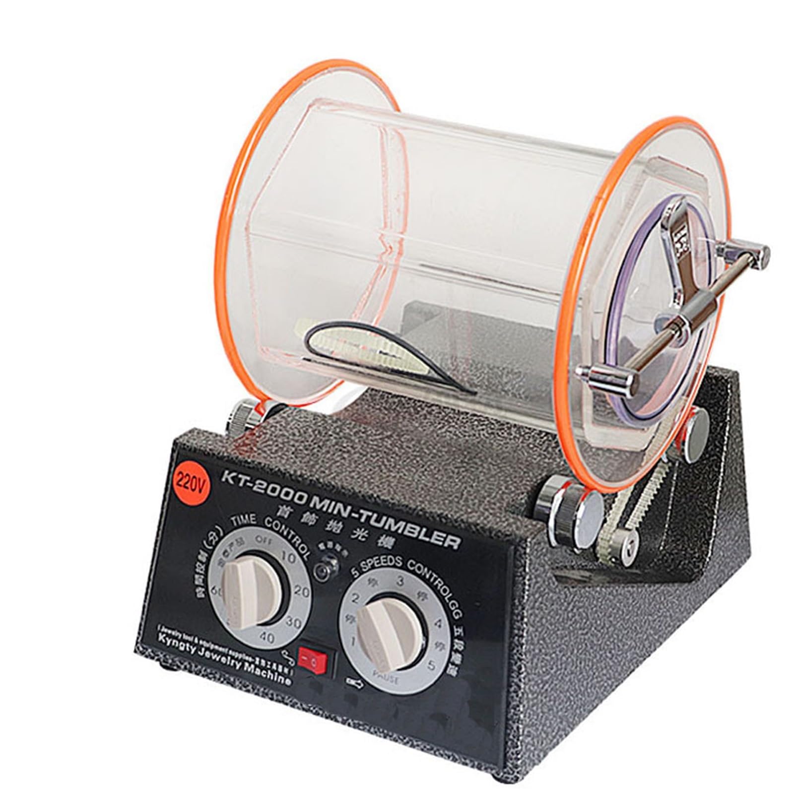 JVDDI KT-3010 Jewelry Polisher Tumbler Mini Polisher Tumbler Rotary Tumbler Surface Polisher Jewelry Polishing Finishing Machine