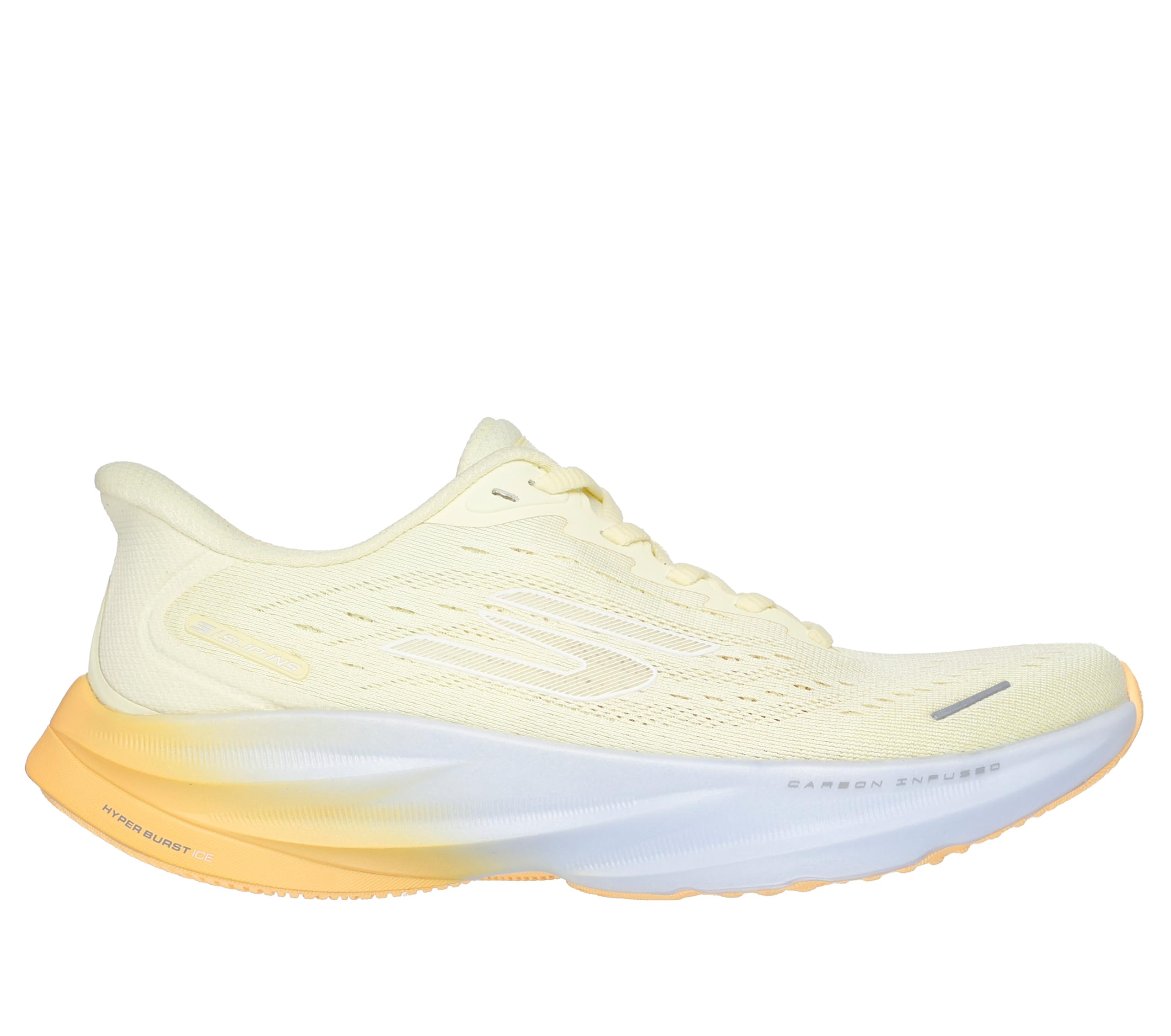 Skechers Women's Aero Spark Slip Ins Running Trainer, Yellow/Blue, 6.5 UK