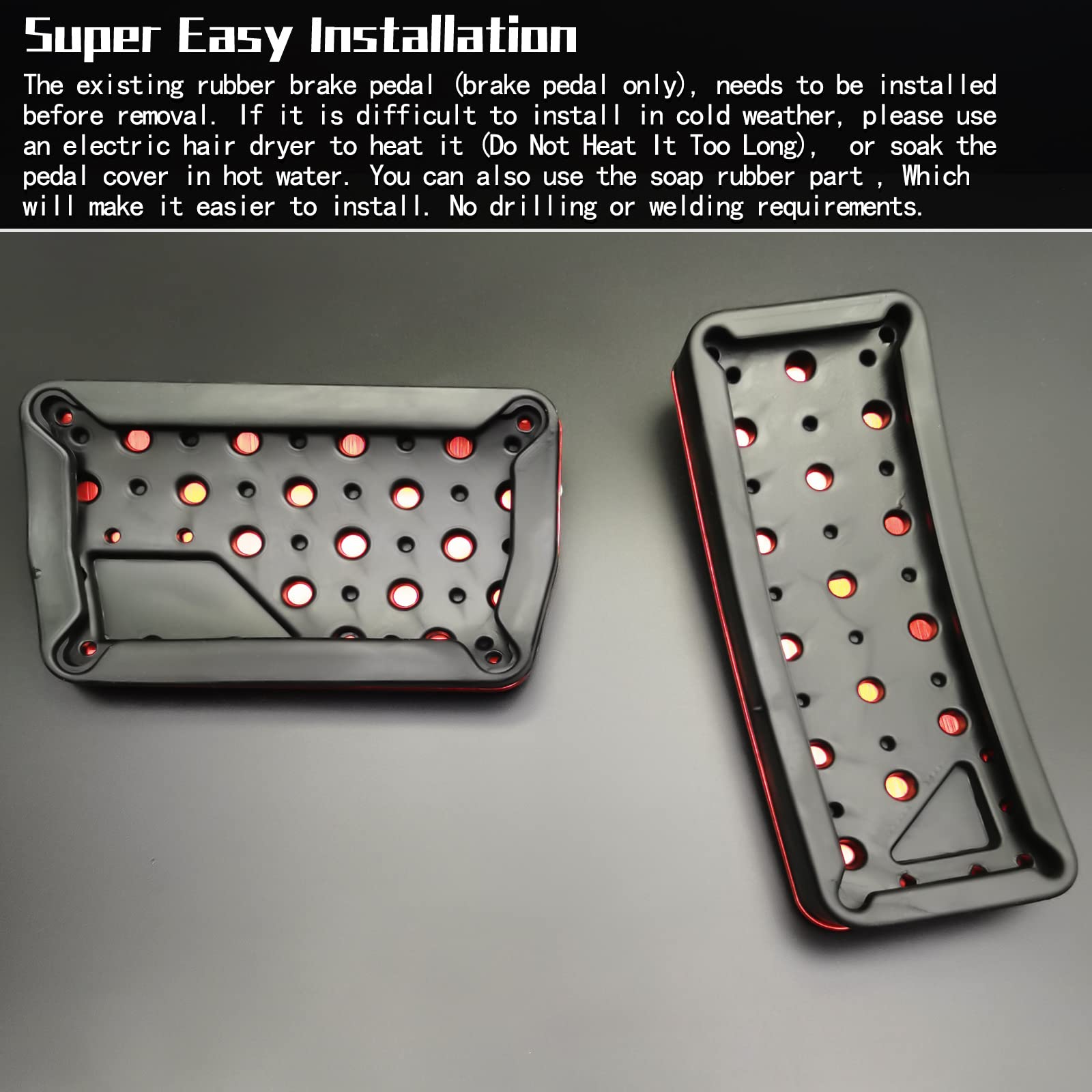 Couvercle De Plaquette De Pédale De Frein HANZOU Pour Jeep Wrangler JL / Gladiator JT 2018-2022 – Antidérapant, Facile à Poser