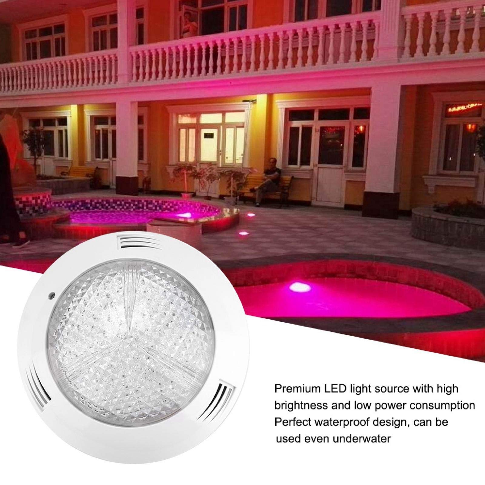 Luce Subacquea a LED Ac12v 35w 360led RGB Lampada Subacquea Multicolore con Luce per Piscina Impermeabile con Telecomando Uitable per l'utilizzo in laghetto con Pesci Fontana Rockery