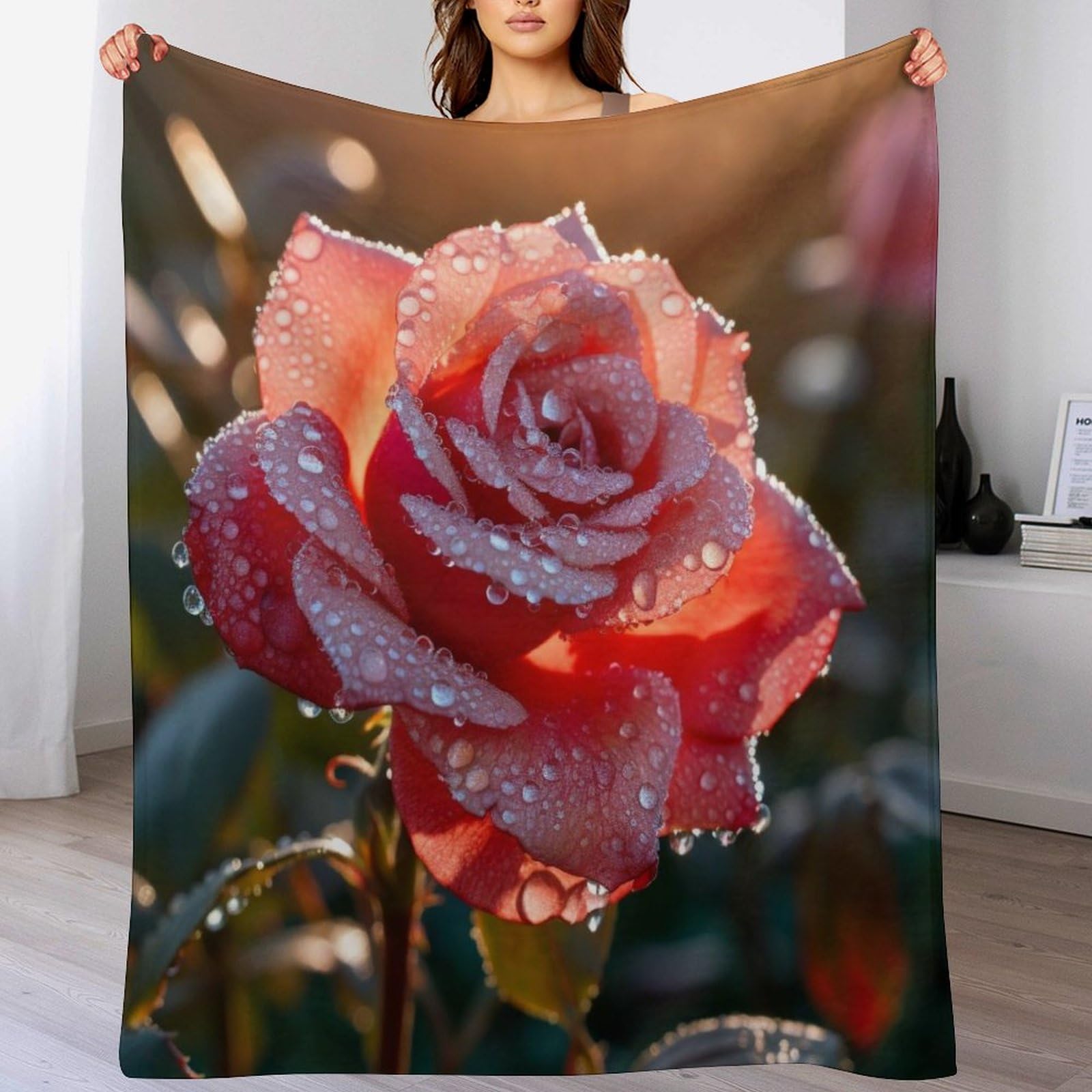 Manta de forro polar de franela rosa 130x180 cm suave