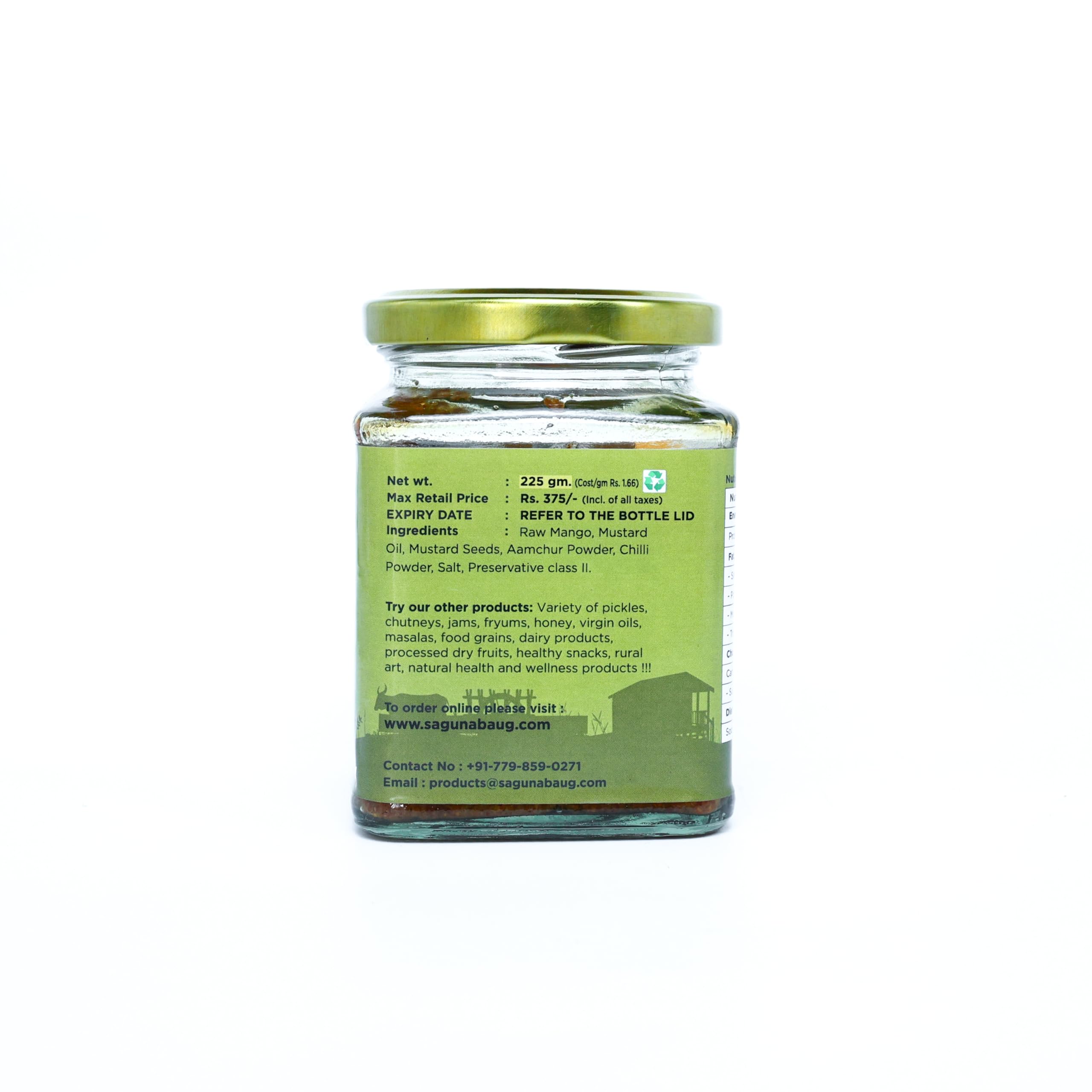 Saguna Baug North Indian Raw Mango Pickle - 225 gm 2