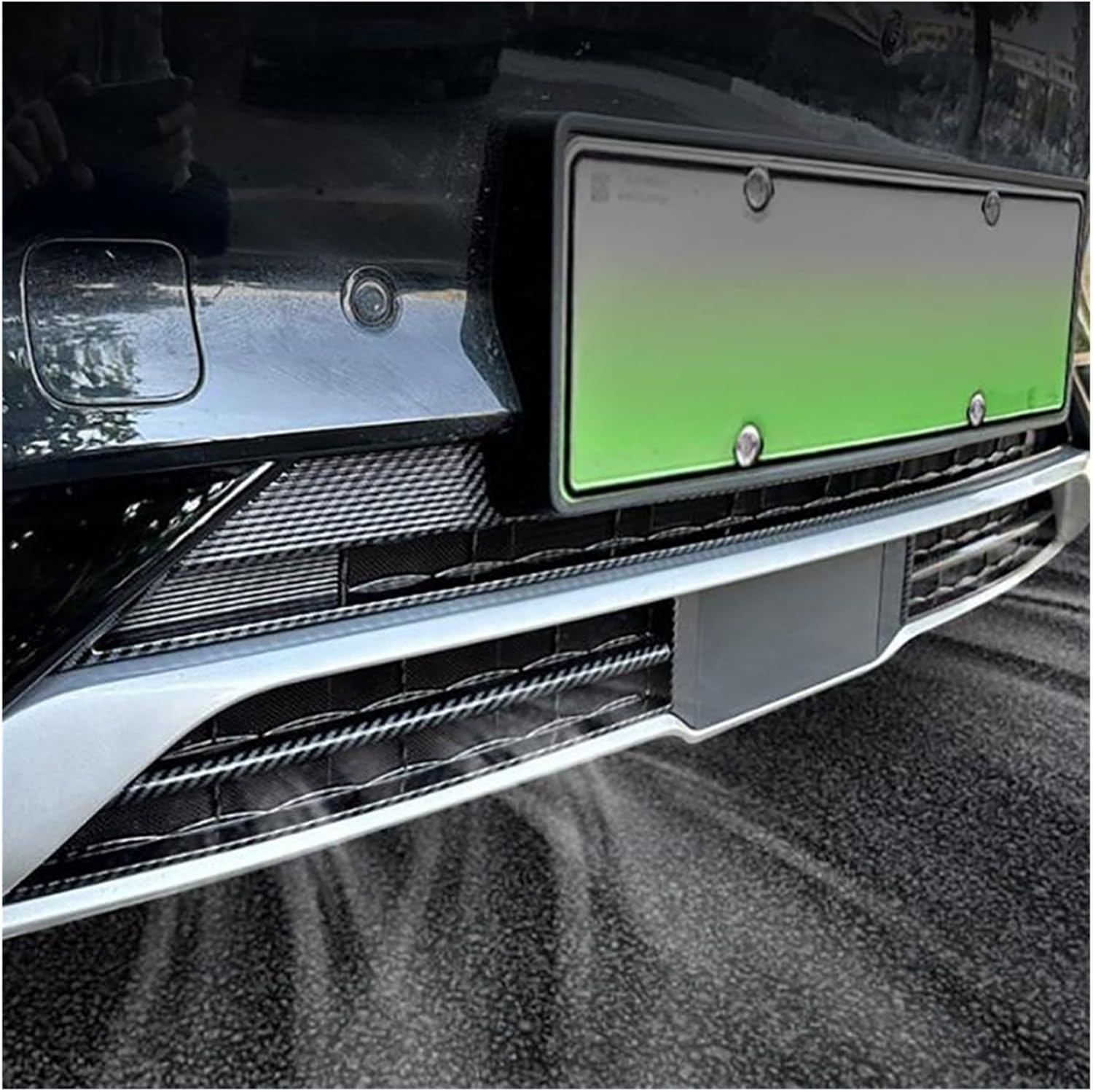 Car Front Bumper Grill Mesh Air Inlet Vent Guards Grille Net Protective Cover Compatible For BYD Sealion 7 EV 2024 2025 Accessories(Carbon fiber pattern)