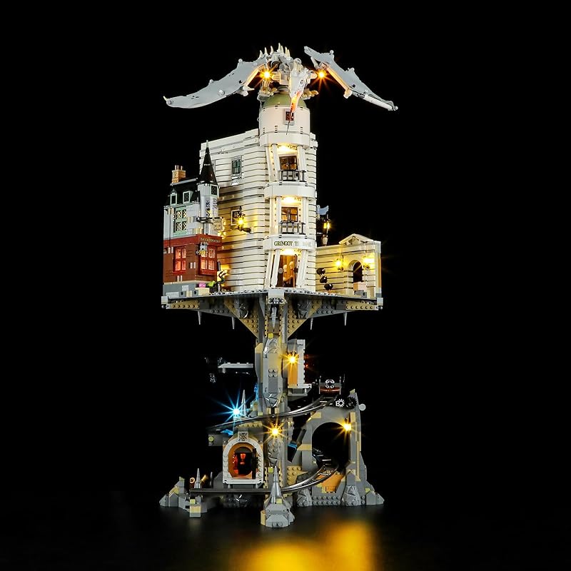 Light for Lego- 76417 Gringotts Wizarding Bank Collectors' Edition - Led Lighting Kit Compatible with Lego Building Blocks Model - NOT Included The Model Set