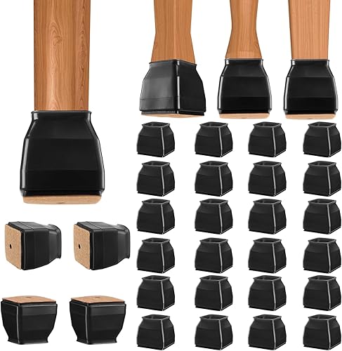 Miniatura 71 de BALEINE - Protectores de silicona para patas de silla, tapas protectoras de patas de taburete, tapas antideslizantes para patas de silla para suelos