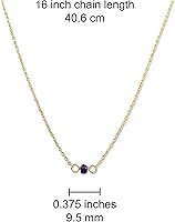 Vista 217 de Gargantilla de piedra natal – Regalo de cumpleaños, regalo para niña, mujer, amiga, hija, esposa, mamá, ella, joyas de piedras preciosas para uso