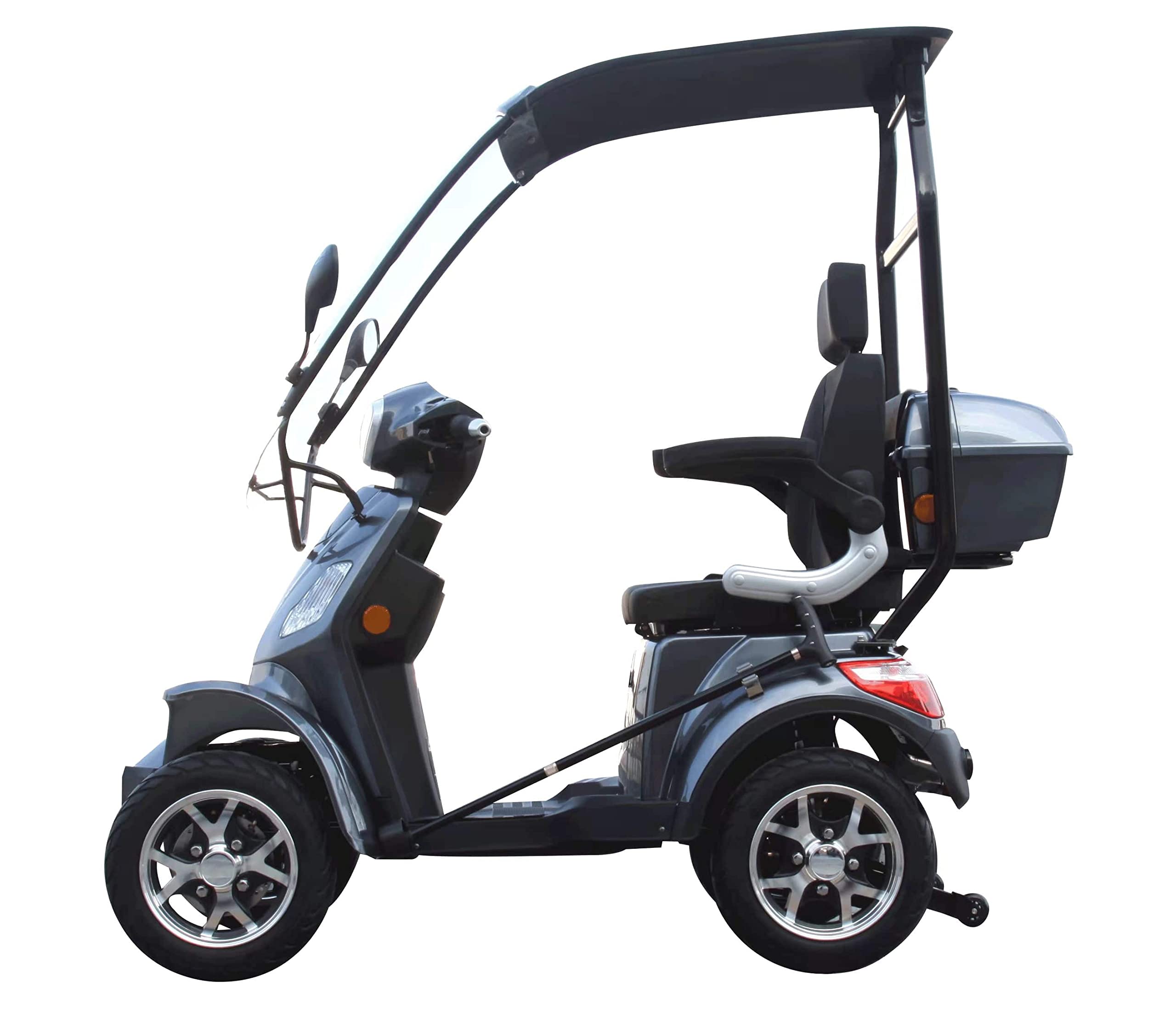 Elektromobil “Vita Care 4000”, Dach, 25 km/h, 20Ah, 50 Kilometer Reichweite, Blei-Gel Batterie, Seniorenmobil, E-Mobil, Senioren, Seniorenroller Straßenzulassung, Elektrofahrzeug, Grau