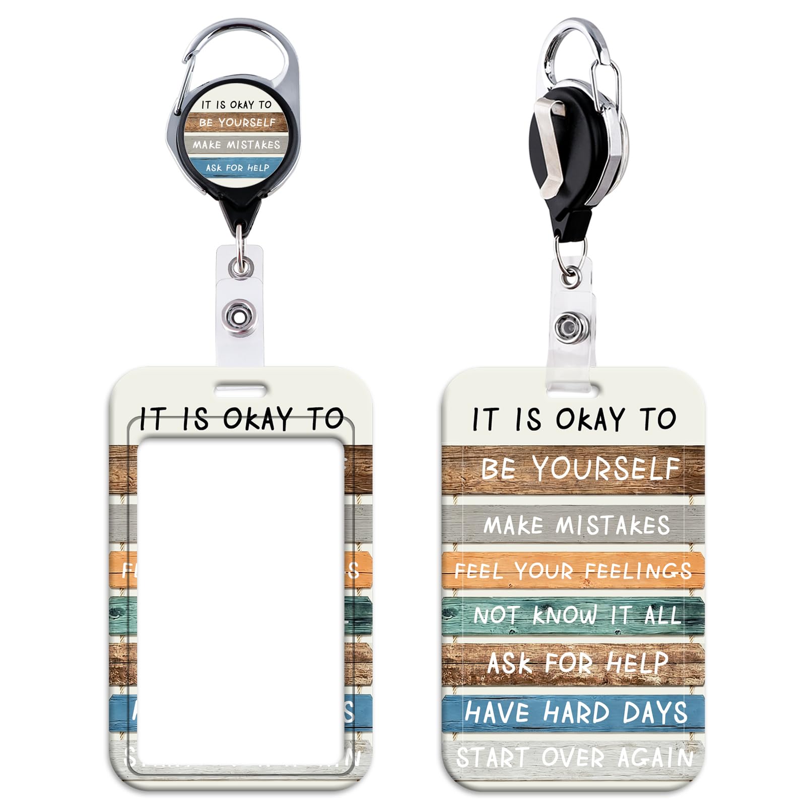 Beemorita Cool Badge Reel with ID Holder Retractable Card Badge Holder Reel
