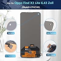 RongZy Kijelző Oppo Find X3 Lite CPH2145/RENO5 5G Készülékhez - Érintőképernyős Digitalizáló Csereképernyő Szerelési Eszközökkel, Fekete 3