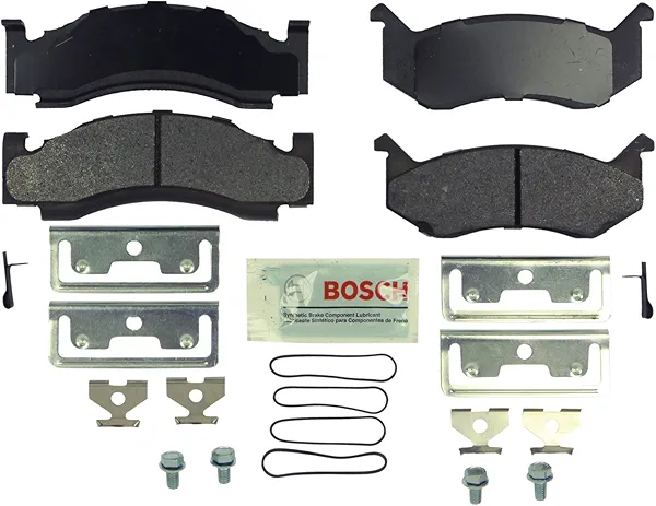 BOSCH BE269H Blue Semi-Metallic Disc Brake Pad Set With Hardware - Compatible With Select Dodge B150, B1500, B250, B2500, B350, B3500, D100, D150, D250, D350, W100, W150, W250, W350 + More; FRONT