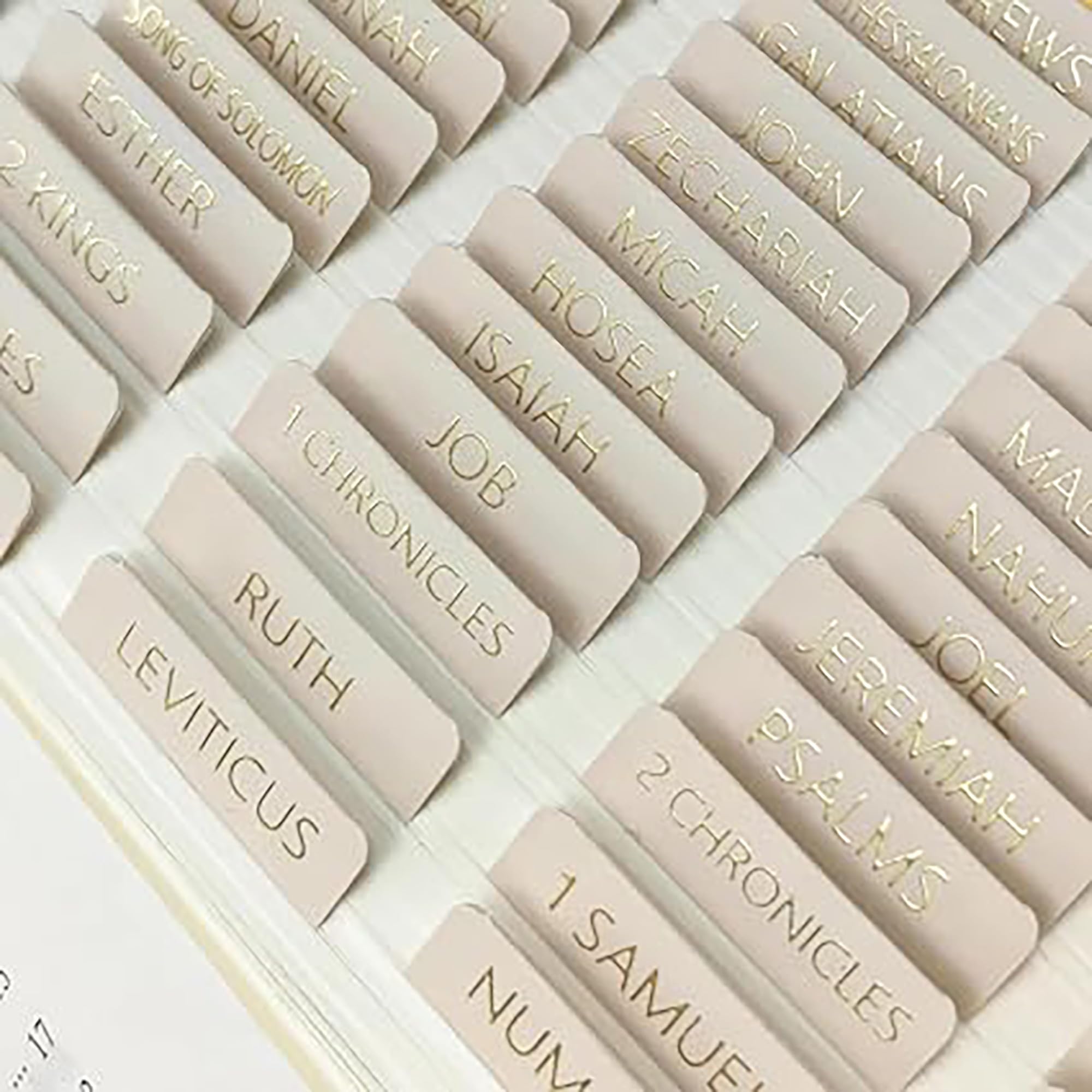 75 Pcs Bible Tabs - Laminated Old and New Testament Index Stickers