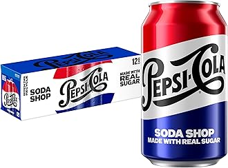 Real Sugar Soda, 12 Fl oz Cans, (12 Pack), Cola, Soda Pop (Packaging May Vary)