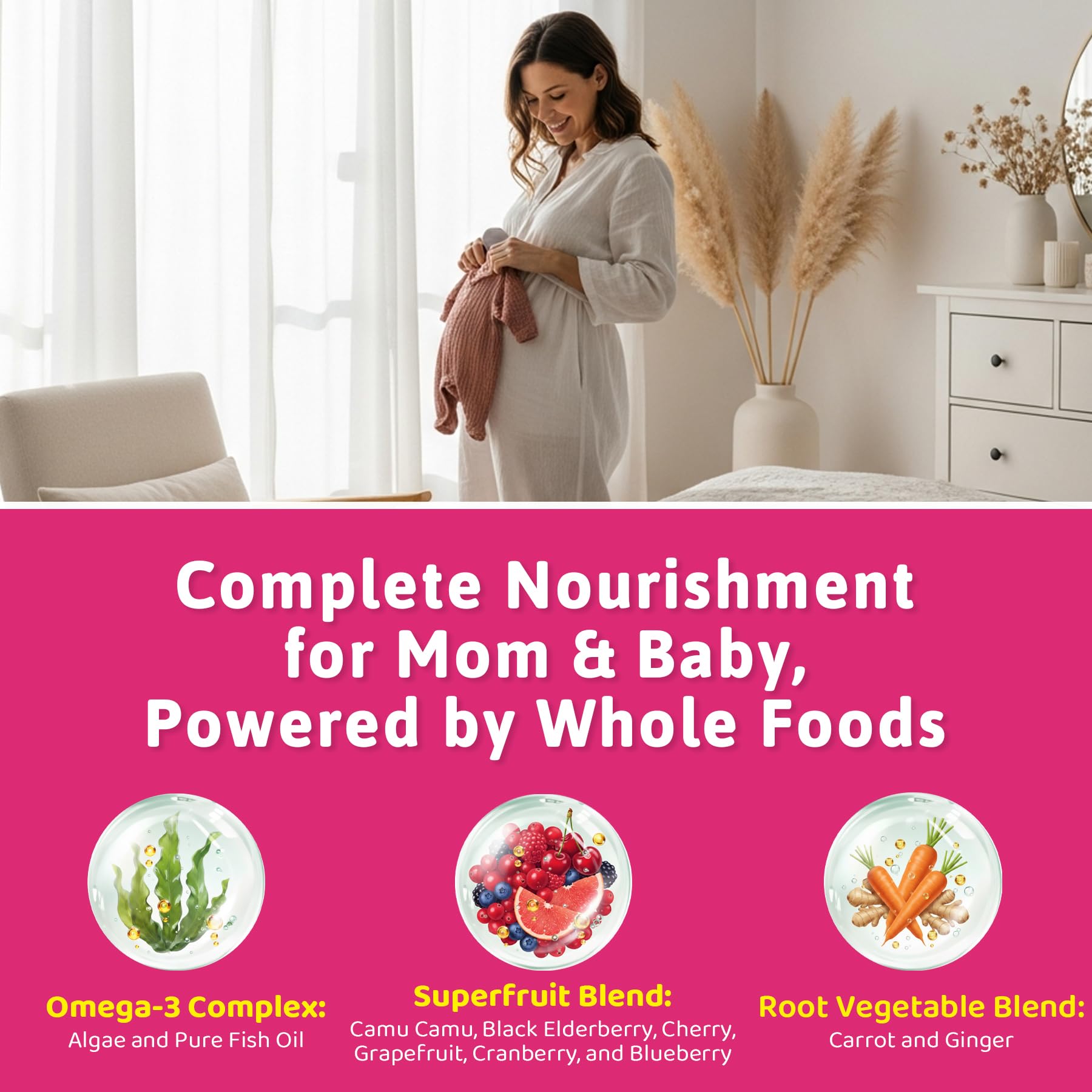 Prenatal Vitamins for Women, Prenatal Gummies w/Omega-3DHA, Choline, Iron — Amazon image 6