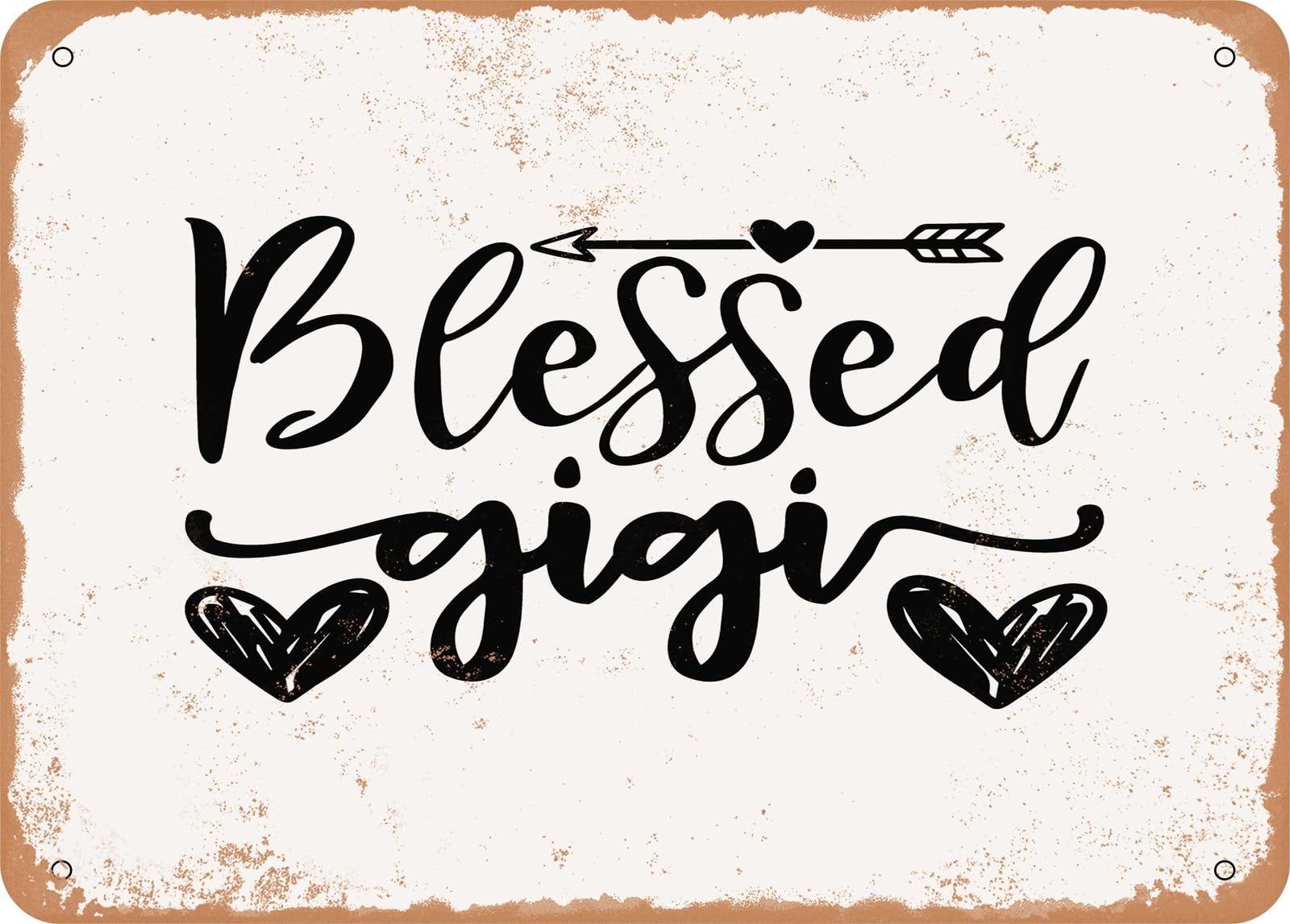 Miaomansenstore Metal Sign - Blessed Gigi - 2 - Vintage Look Sign Home Decor