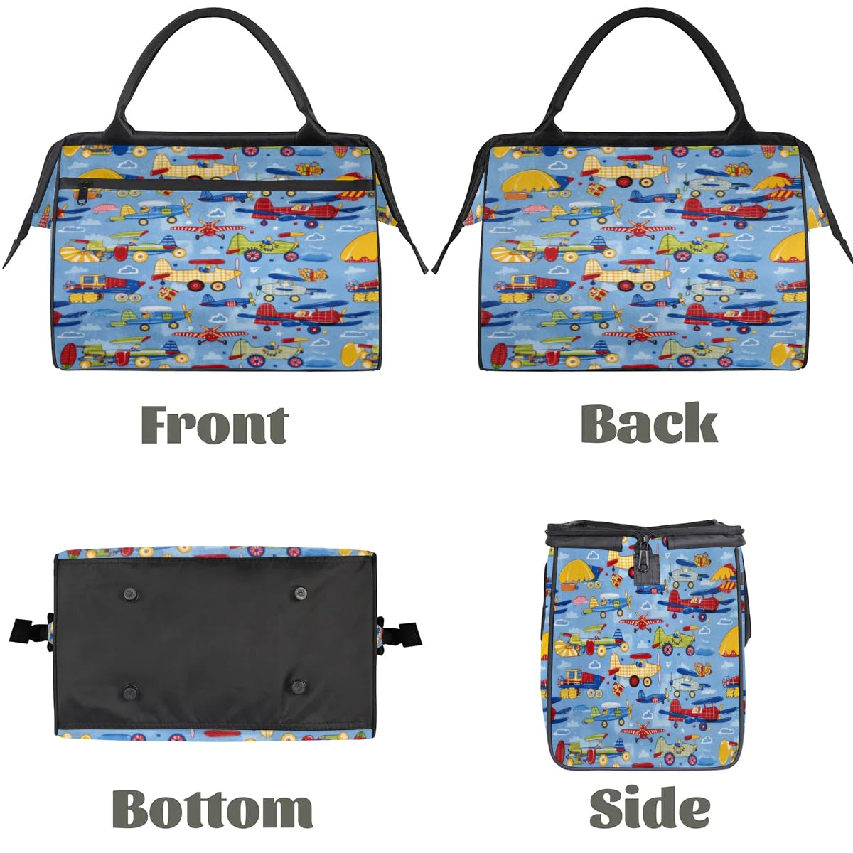 Flugzeug-Reisetasche für Damen, Herren, Kinder, Jungen, Mädchen, Wochenende, Übernachtung, 24 l, Reisetasche, Kabinentasche für Sport, Fitnessstudio, Yoga, farbe, Big, Taschen-Organizer