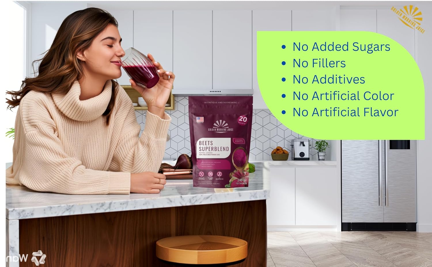 Beets Superfoods Blended Powder Juice: Nitric Oxide Booster & Energy Blend | Beetroot Pomegranate Powder to Extend NO & Blood Flow | No Added Sugar, Freeze-Dried - Image 6