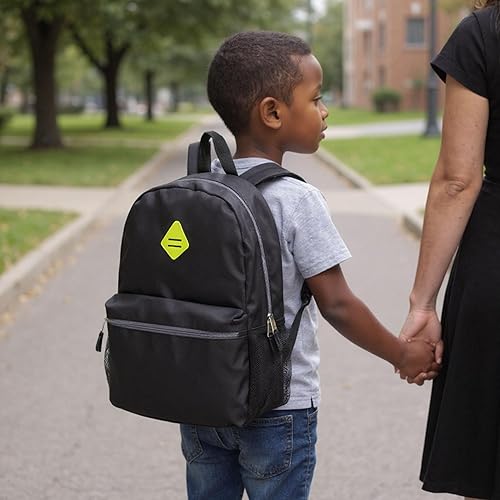 Miniatura 7 de Mochilas escolares de 19 pulgadas con bolsillos laterales de malla mochilas básicas grandes de color sólido para niños hombres mujeres viajes