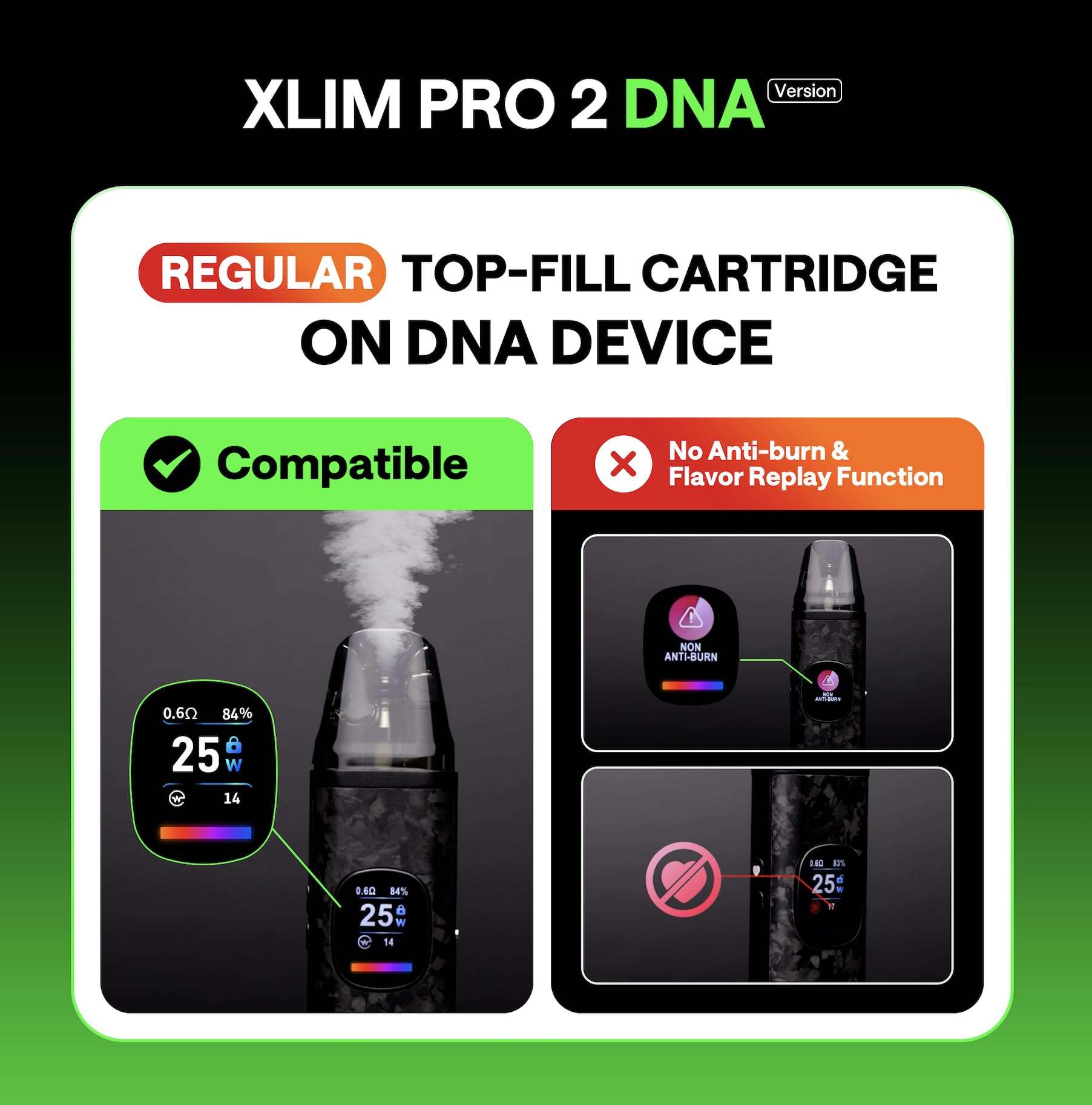 GLOWELL Ox-va Kit Xlim Pro 2 DNA Kit 1300mAh built-in Battery 2ml 0.6ohm+0.8ohm Stainless Steel Cartridge Electronic Cigarette Vaporizer (No Liquid, No Nicotine) (Frost Titanium Blu)