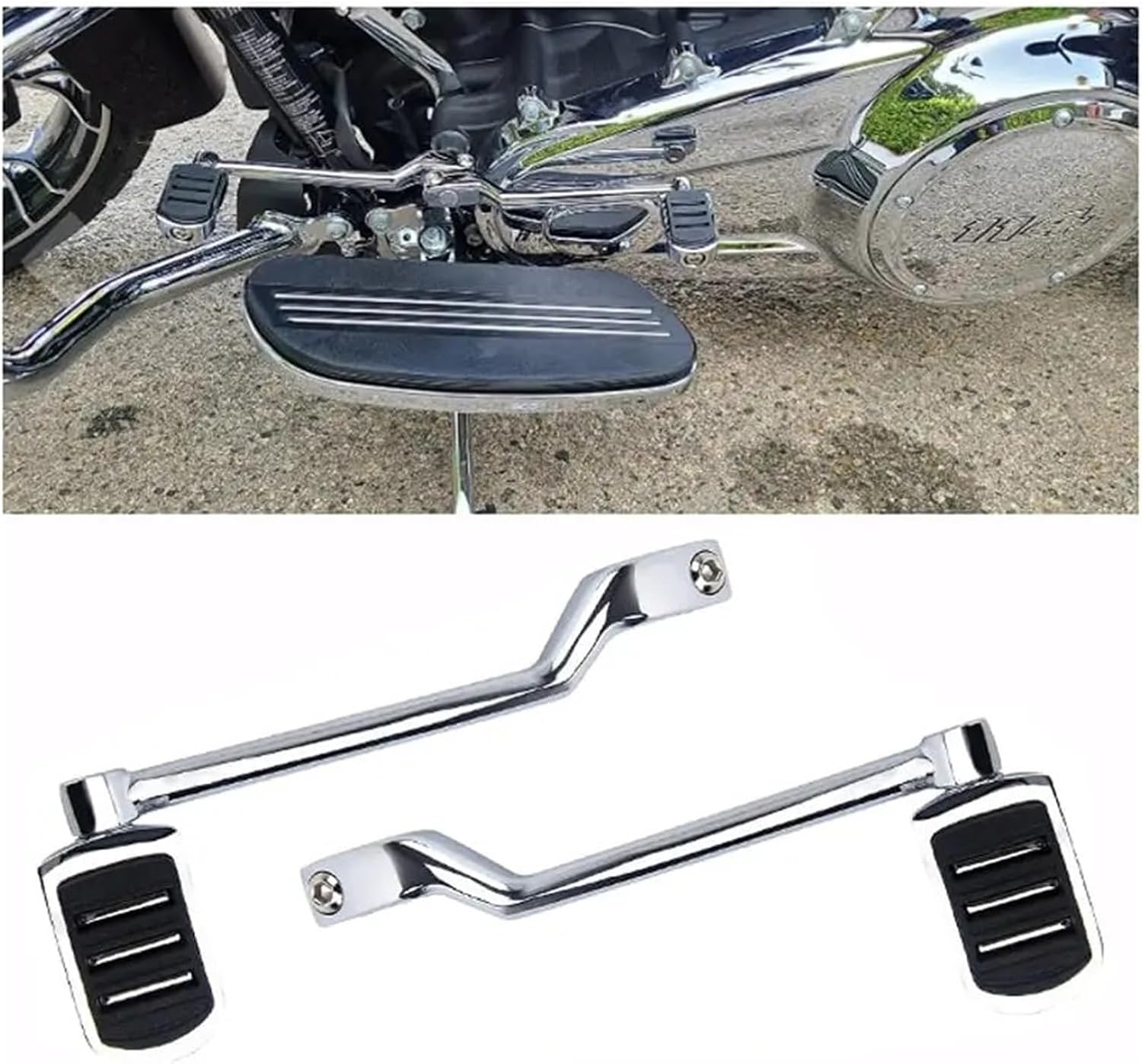 Motorcycle Heel Toe Shift Lever Pedal&Rear Lever with Shifter Floor Boards Fit for Harley Touring Road King 1988-2021 Fit for Softail 1986-2017