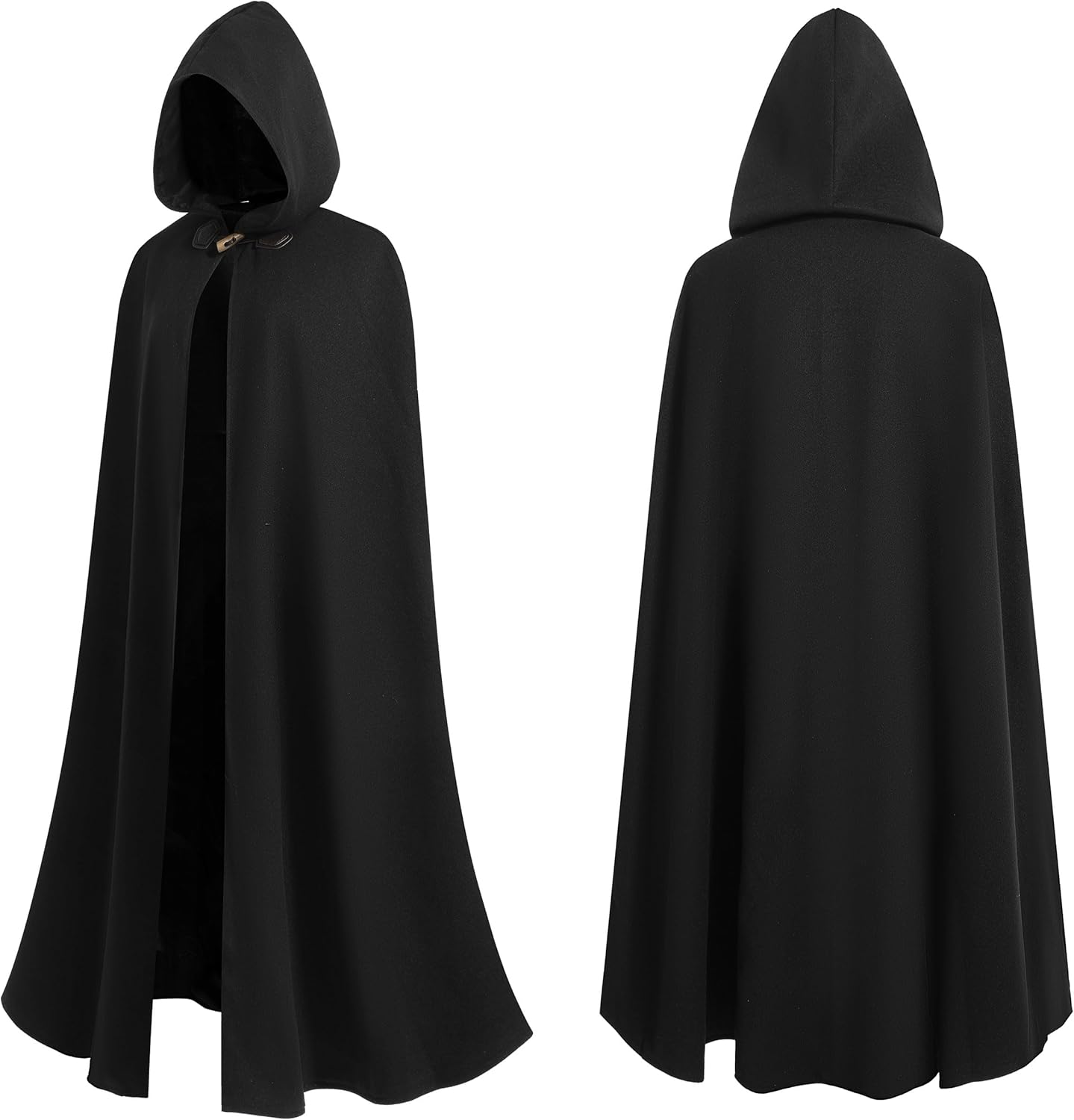 Men Renaissance Cloak with Lining,Medieval Cloak with Hood Men Women,Warm Cape for Women,Winter Cape for Adult - Image 7