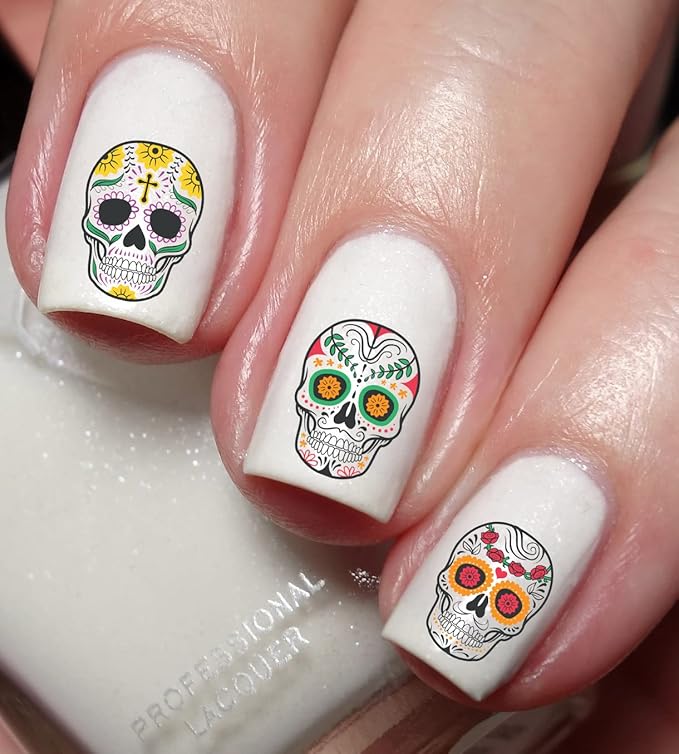 Sugar Skulls Nail Art Decal Sticker