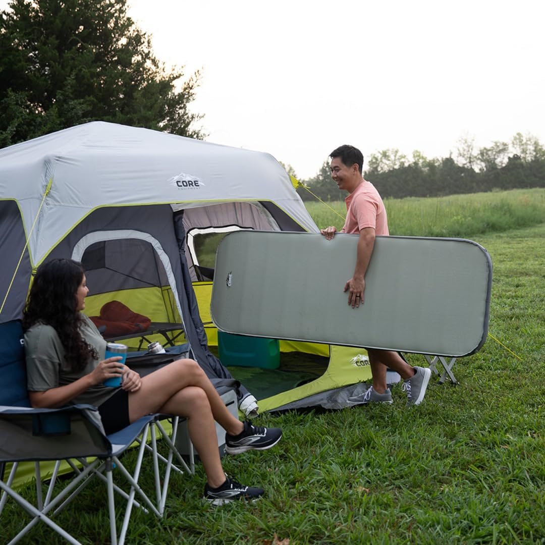 CORE Regular Self Inflating Camping Bed | Perfect Blow Up Mattress for Travel Car Camping & Outdoor Use | Air & Foam Filled Inflatable Sleeping Pad for Adults