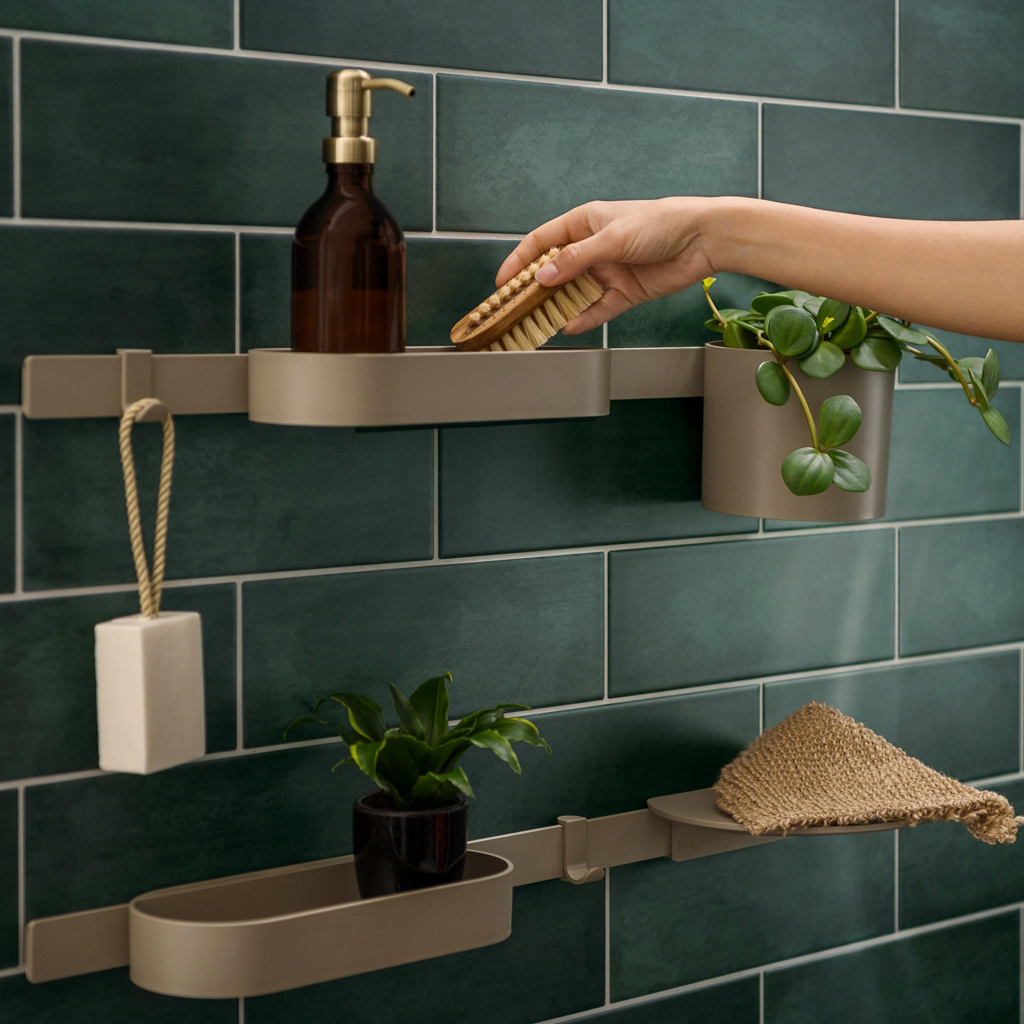 Hansgrohe WallStoris Planet Edition handdoekhaak breed, Zand